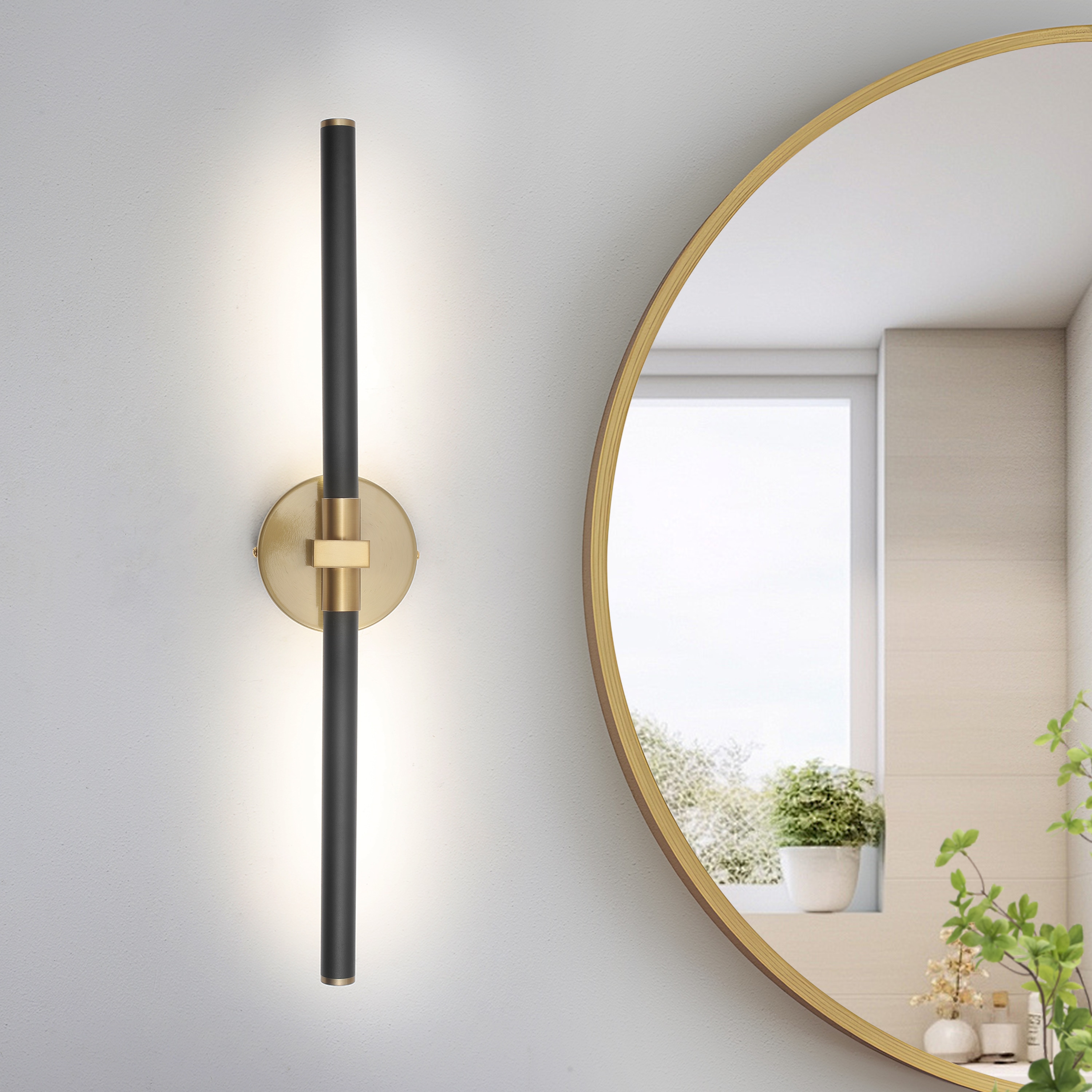 GoYeel ZW057BG60 24.33-in 1 -Light Multiple colors Integrated LED Modern/contemporary Vanity light bar