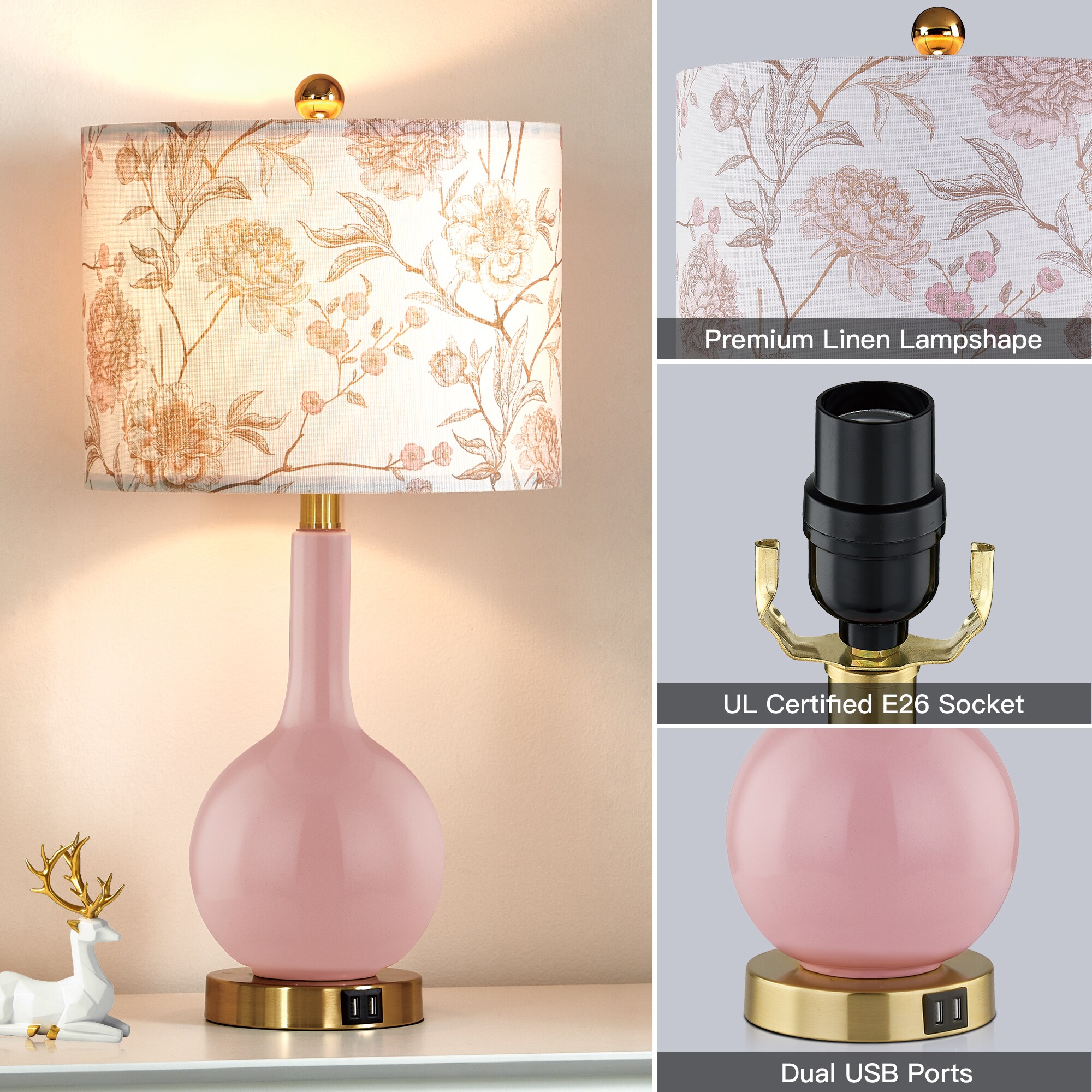 UrFurnishings TD-137 Table-Lamps - View #4