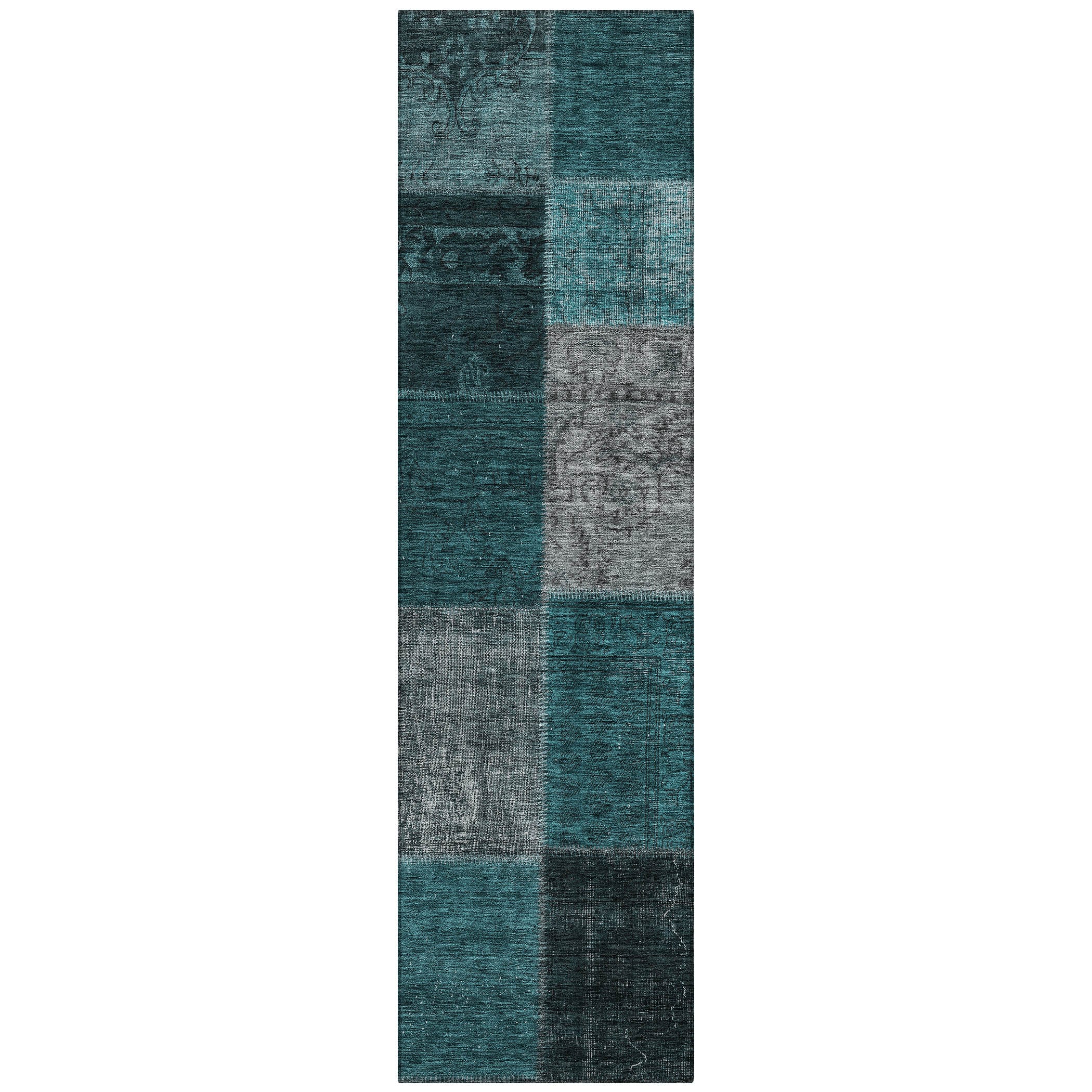 Addison Rugs ACN663TE2X8 Chantille ACN663TE 2 x 7 (ft) Polyester Teal Rectangular Indoor/Outdoor Geometric Machine washable Area rug
