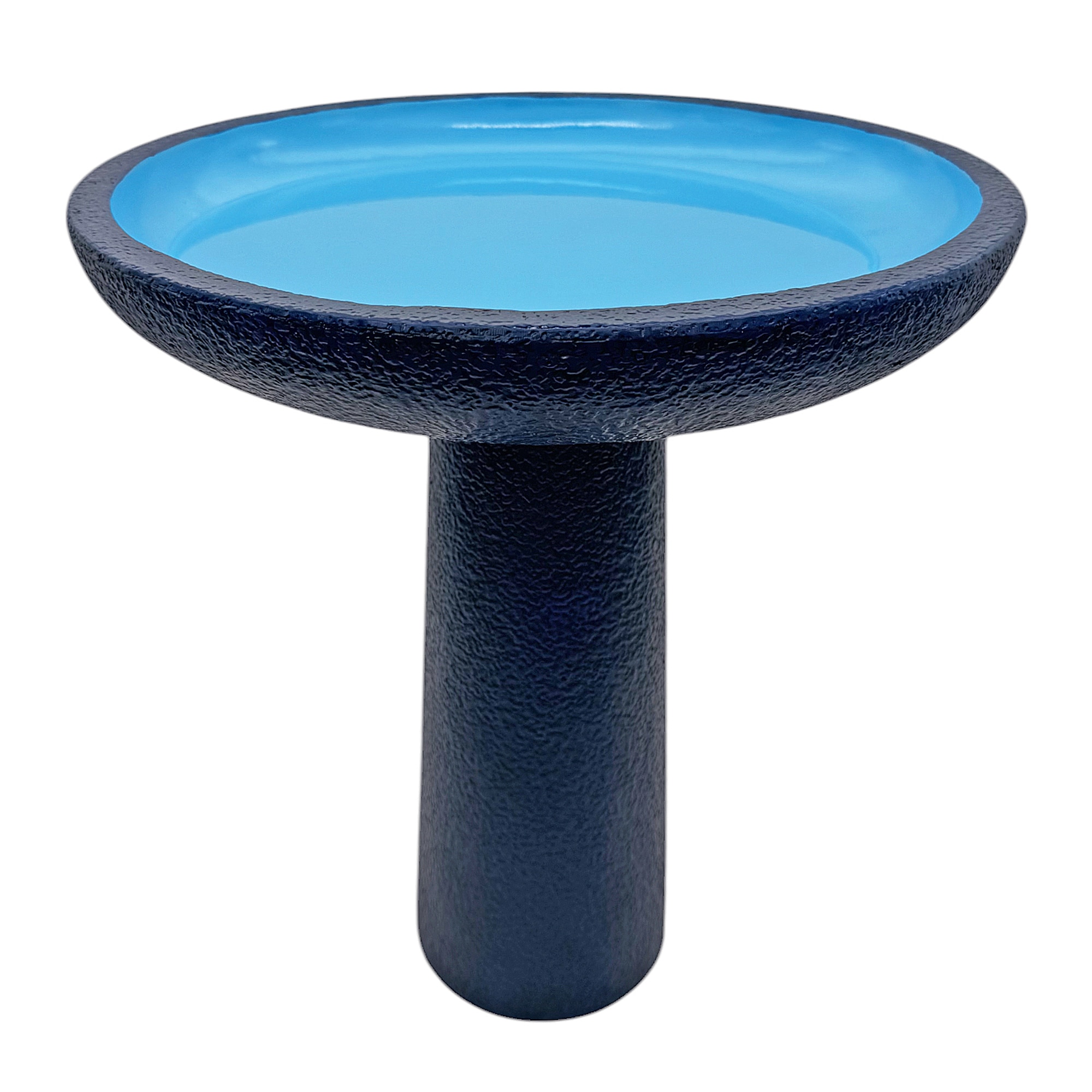 Style Selections 05-1287-34-02 20.25-in H Blue Polypropylene Complete birdbath