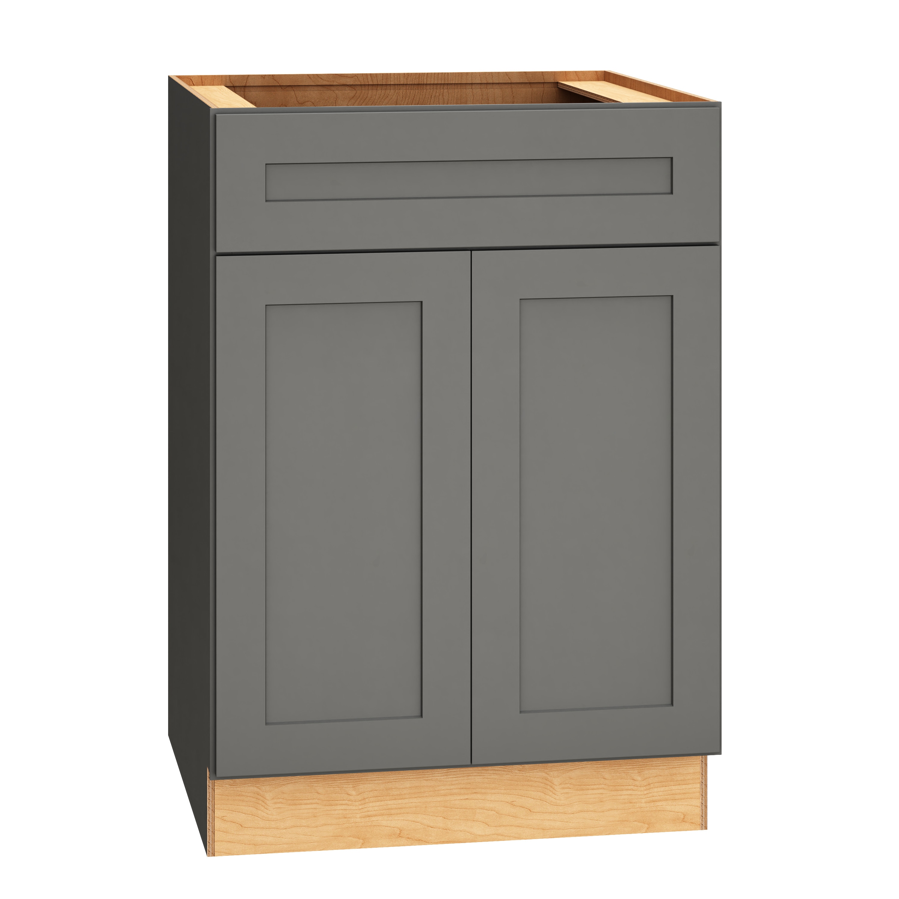 Diamond Express 328 B24 Jamestown 24-in W x 34.5-in H x 24-in D Moonstone Gray Base Fully assembled Plywood Cabinet (Recessed Panel Square)