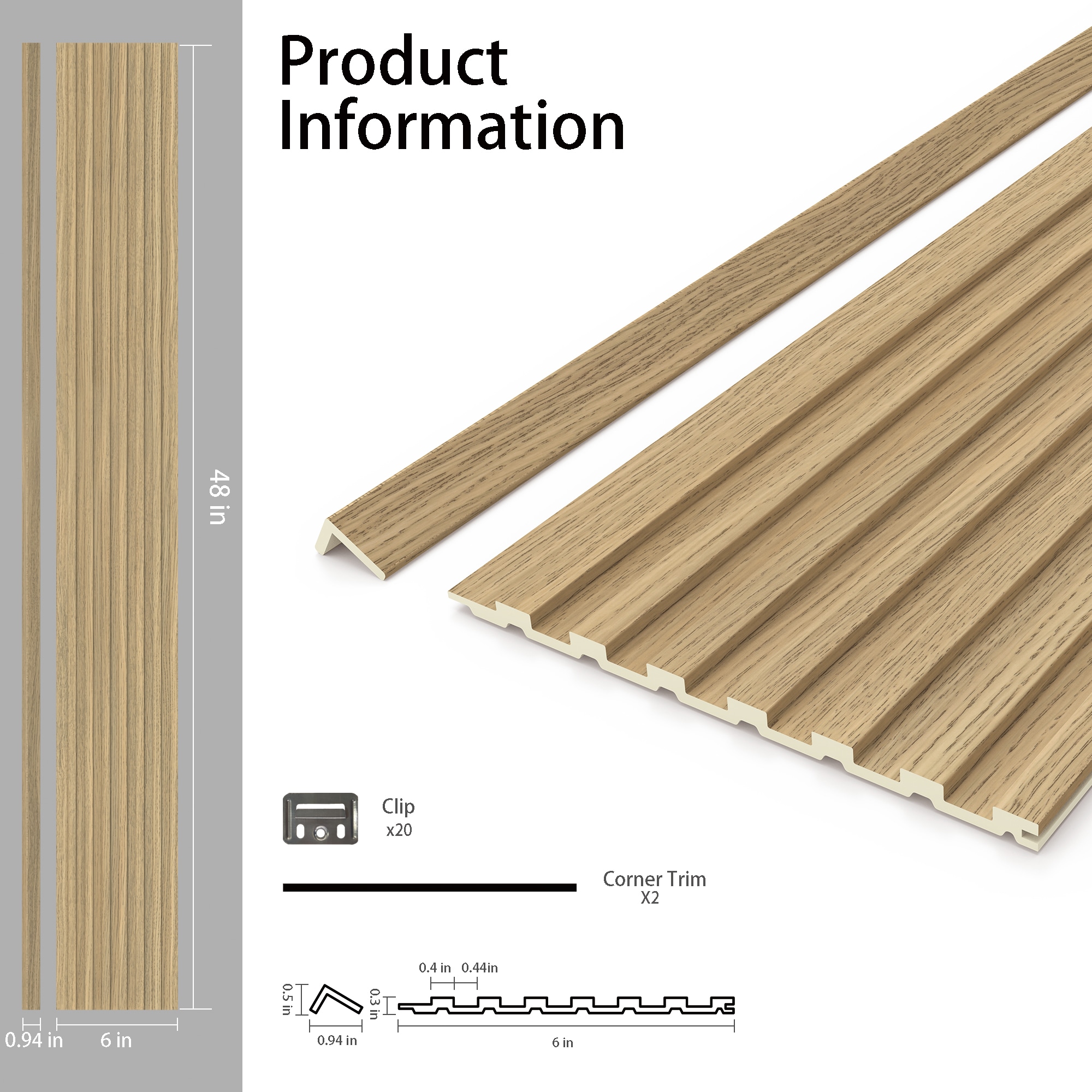 SUNWINGS APLX-GRY-8 Wall-Planks - View #2