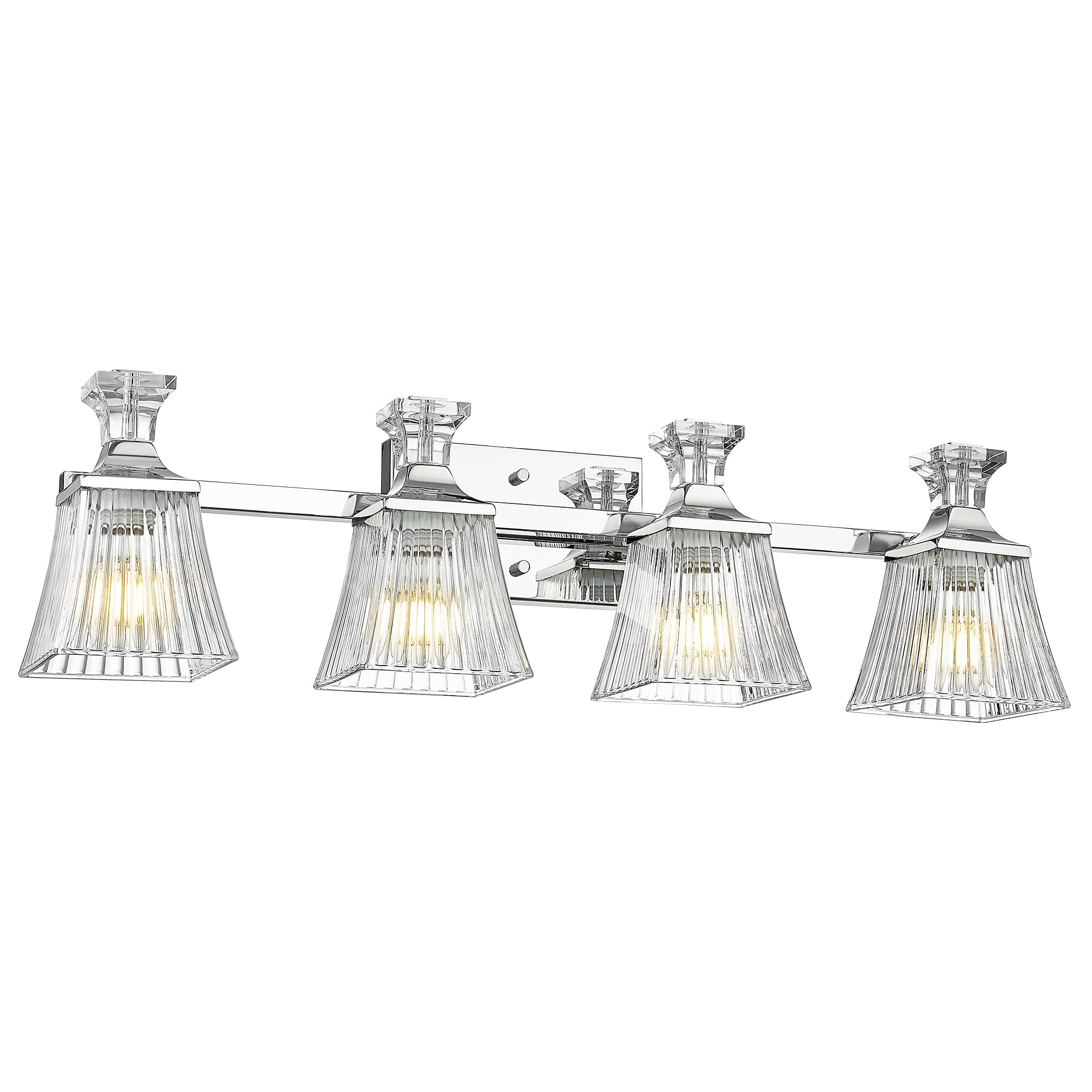 LTMATE LS4FJX77B-4W CH JAZAVA 29.5-in 4 -Light Chrome Farmhouse Vanity light