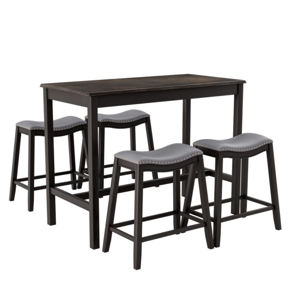 LIVIZA INS-55251 Black, gray Contemporary/Modern Dining Room Set with Rectangular Table ( Seats 4 )
