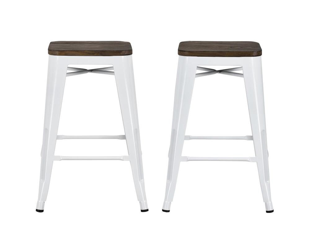 Bar Stool In The Stools, White Metal And Wood Bar Stools