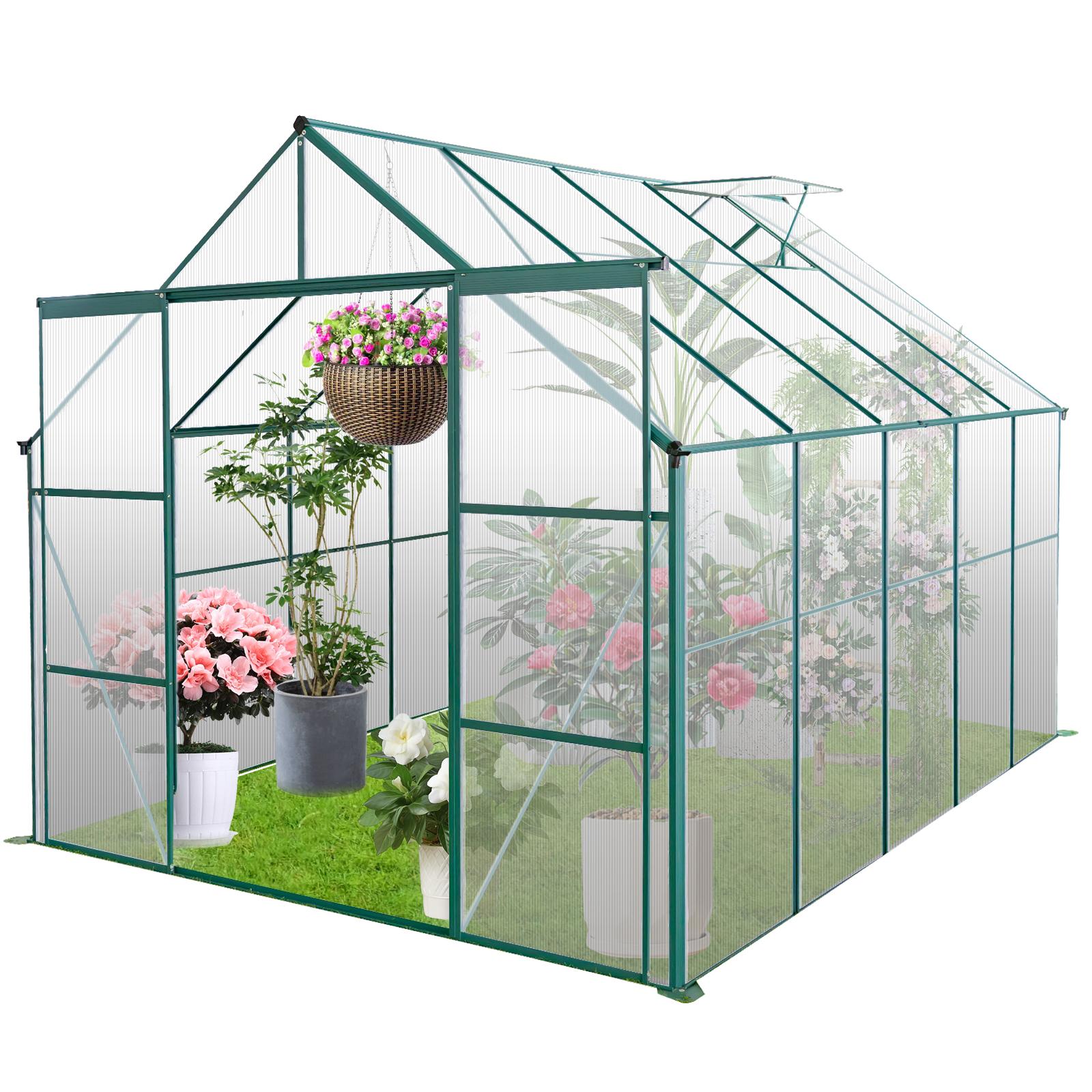 Bayfeve BF-54031-GH 10-ft L x 8-ft W x 7.45-ft H Green Greenhouse
