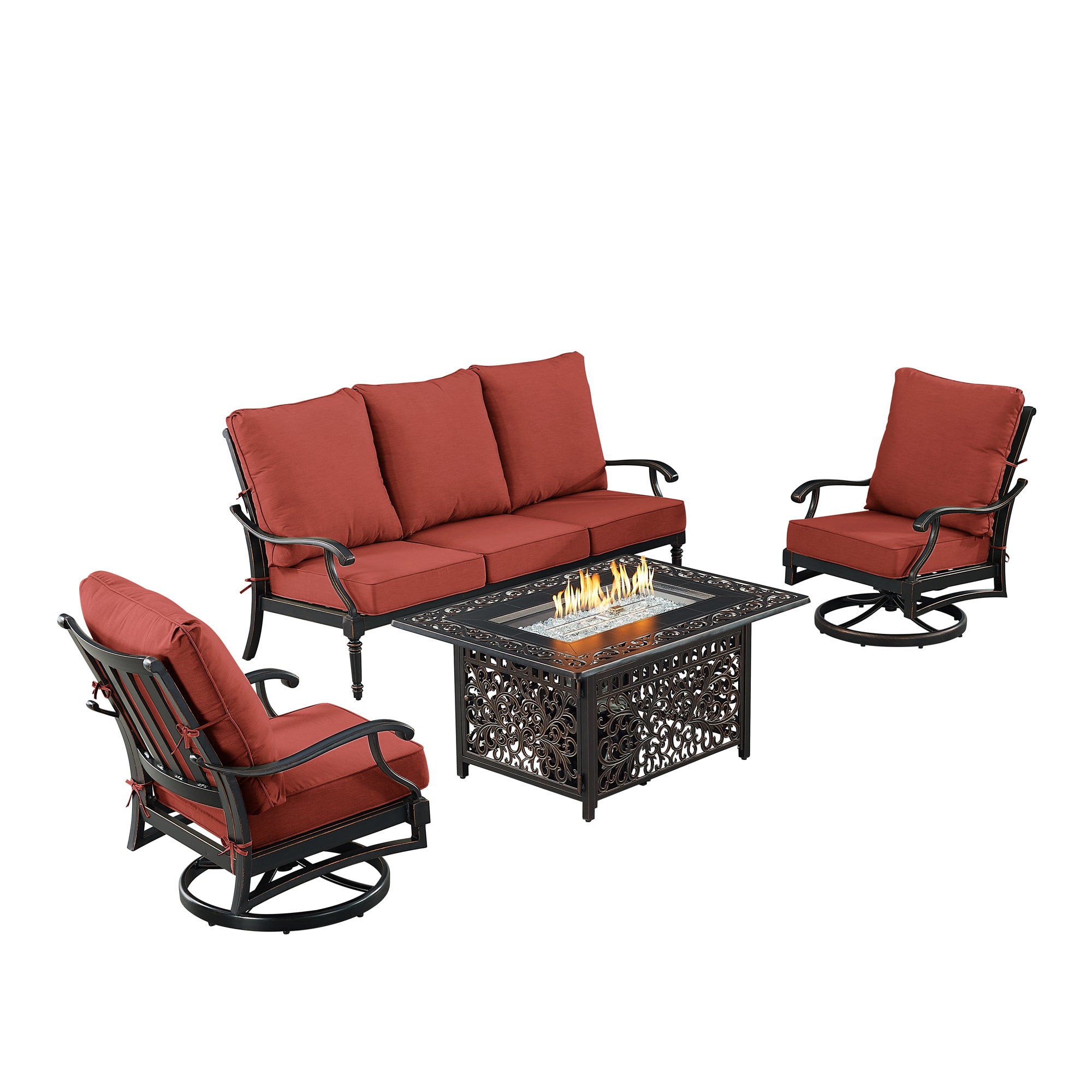Oakland Living SHACO1SF2CHCABOSRDCU Patio-Conversation-Sets - View #3