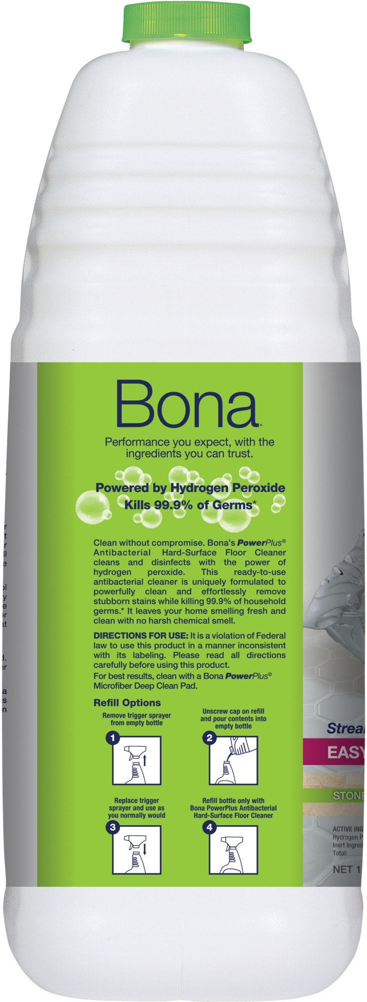 Bona PowerPlus Antibacterial Multi-Surface Floor Cleaner Spray, for Stone  Tile Laminate and Vinyl LVT/LVP, 22 Fl Oz