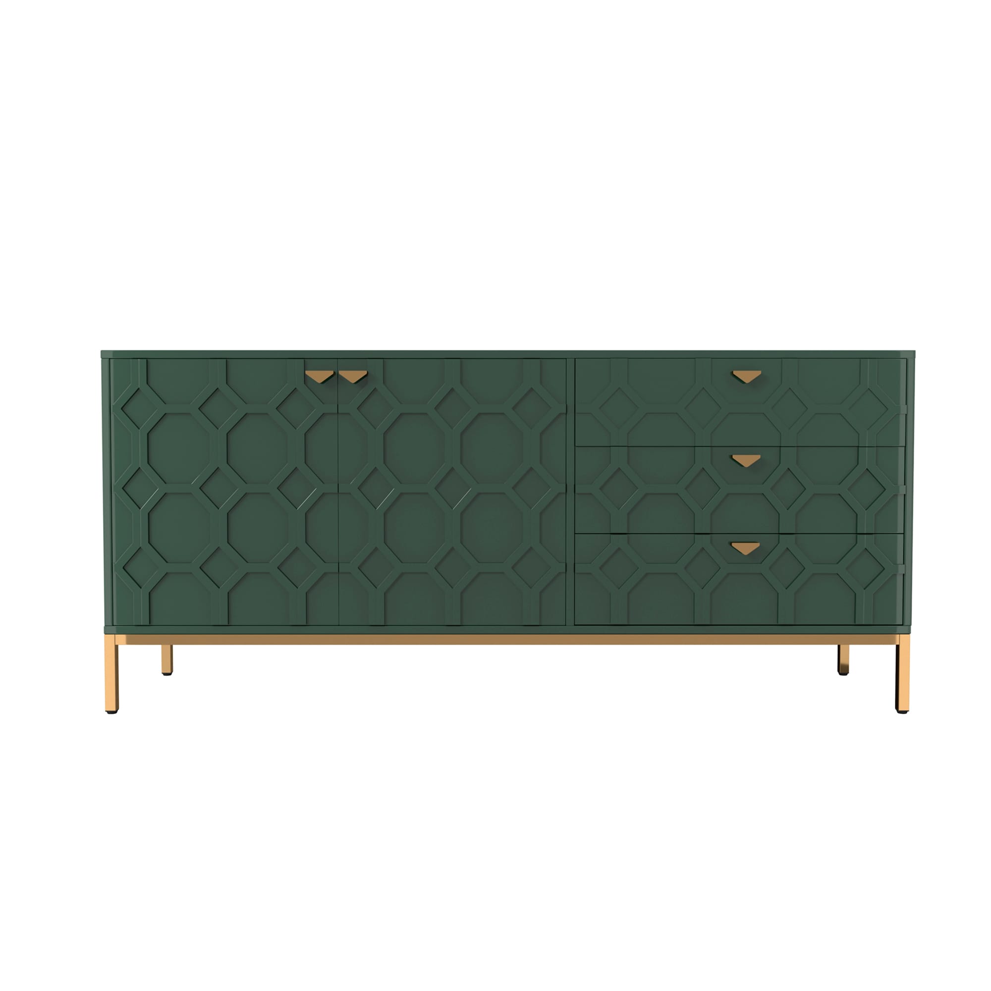 Clihome CL-JH-009018-GR-N Green 3 -Drawer Standard chest