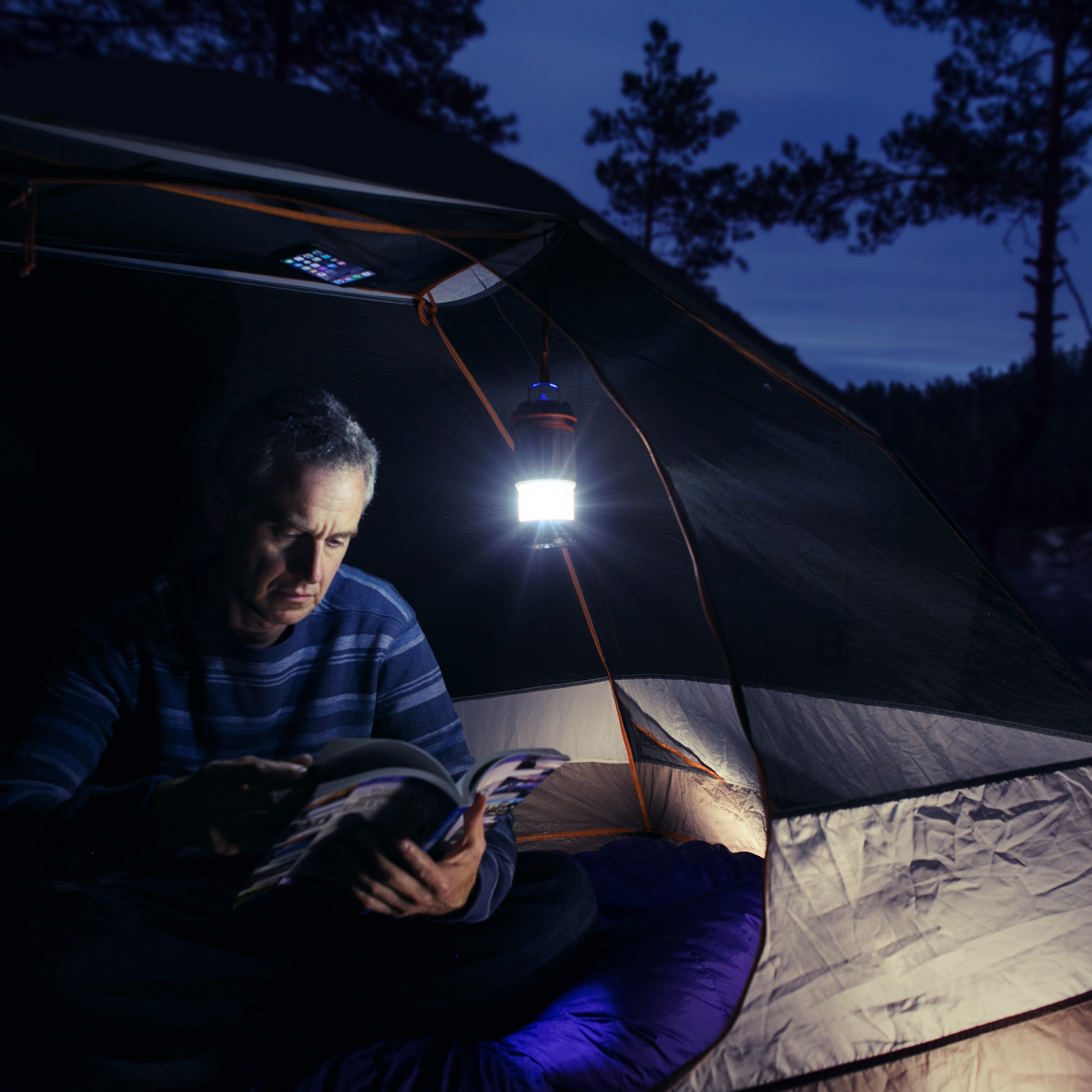 Wagan Tech Brite-Nite 240-Lumen LED Rechargeable Camping Lantern