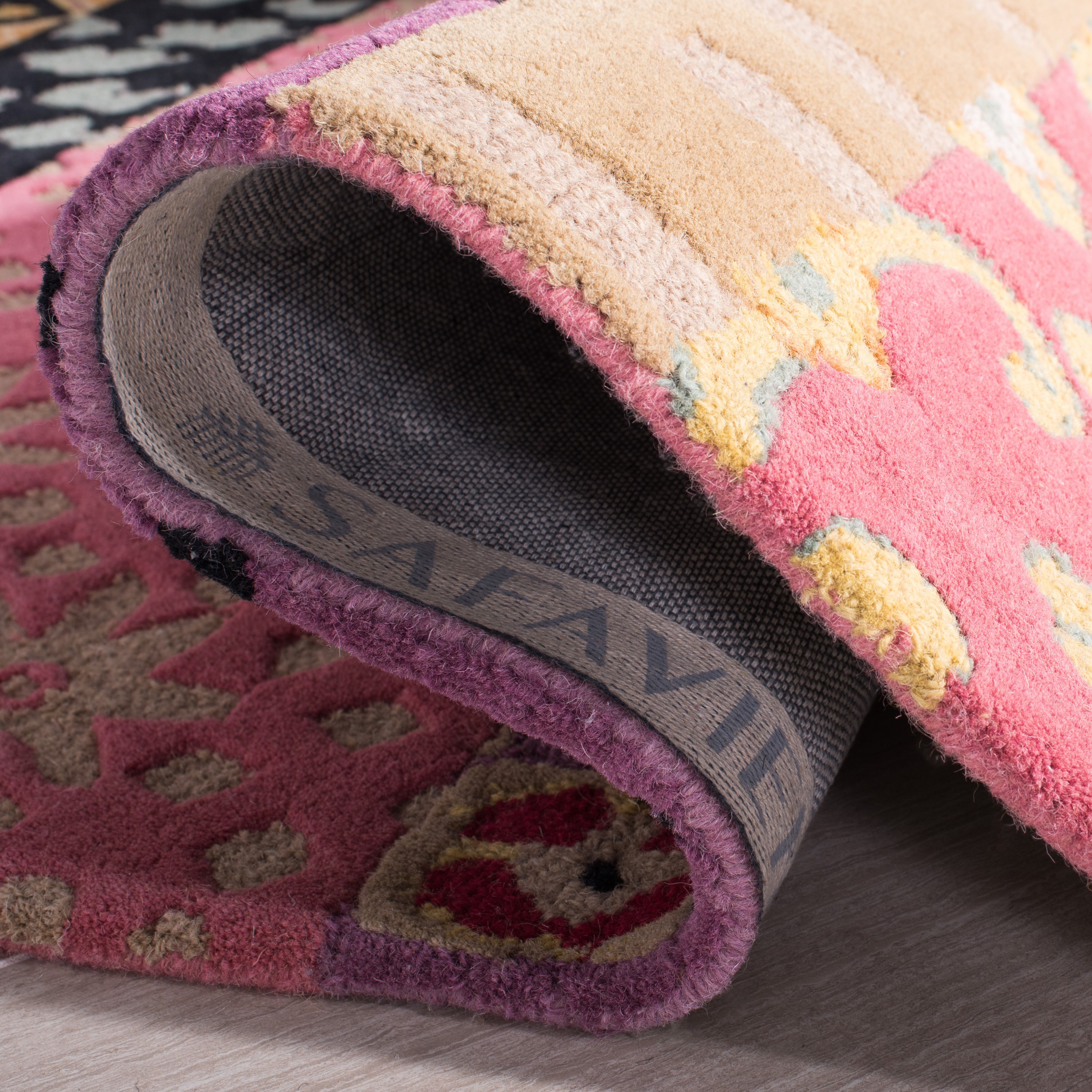 Hand-Tufted Multicolor Wool Rectangular Area Rug