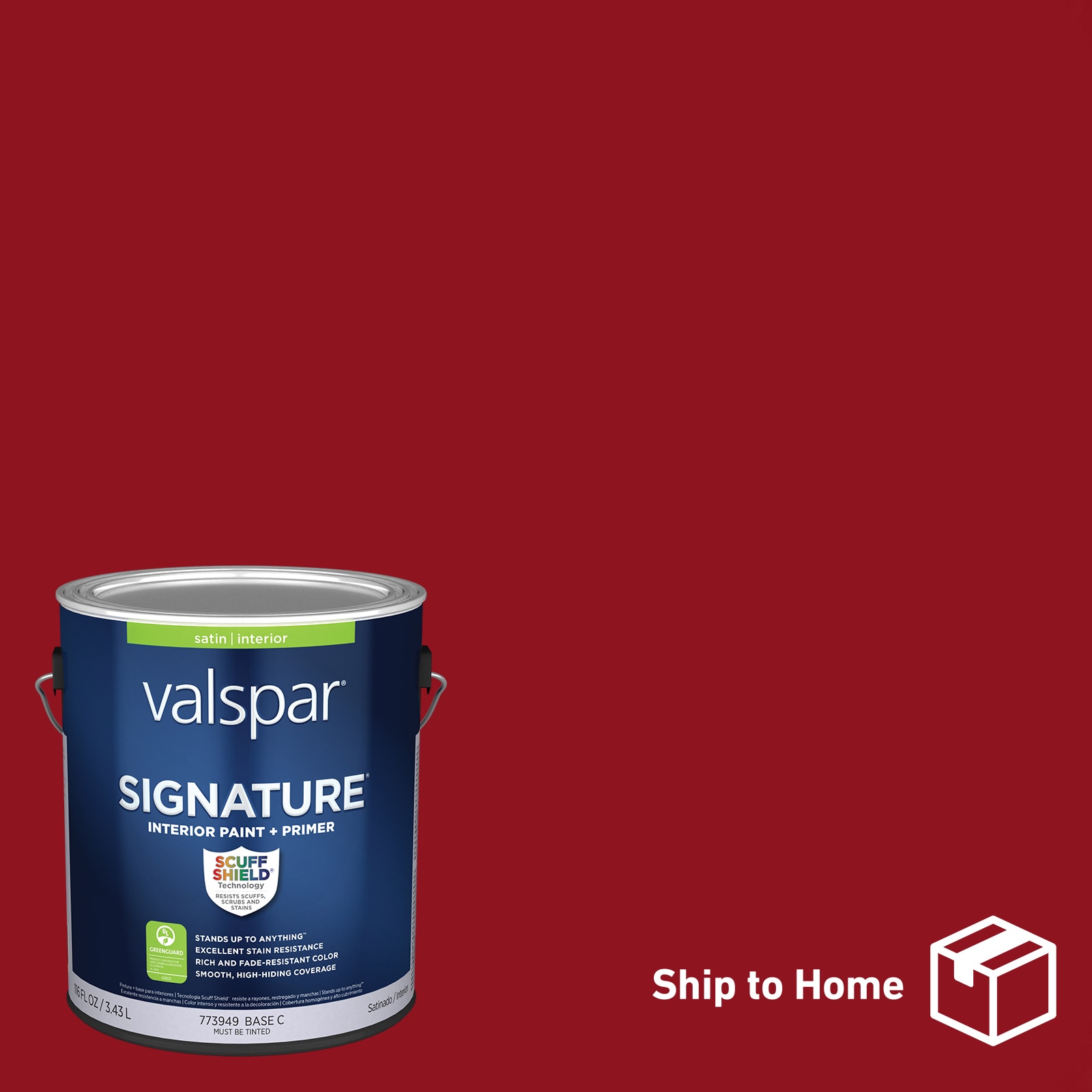 Valspar Signature Satin Quite Red 1011-3 Latex Interior Paint + Primer  (1-Gallon) at