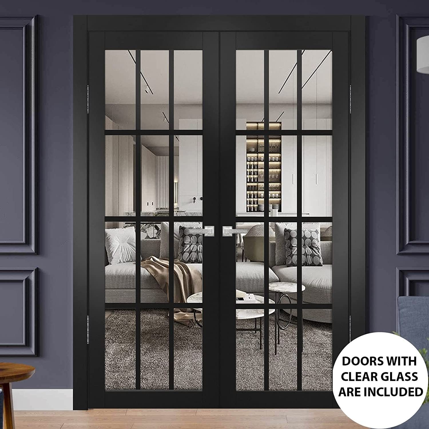SARTODOORS FEL3355DD-BLK-60 French-Doors - View #4