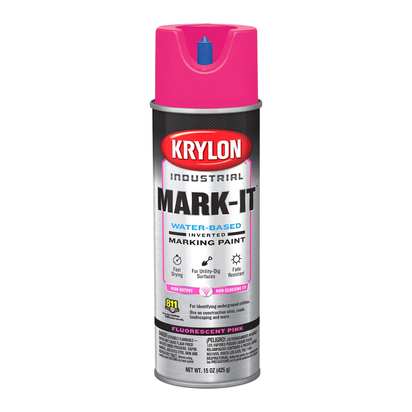 6-Krylon 11 Oz. Fluorescent Spray Paint, Cerise Pink Model: K03105777