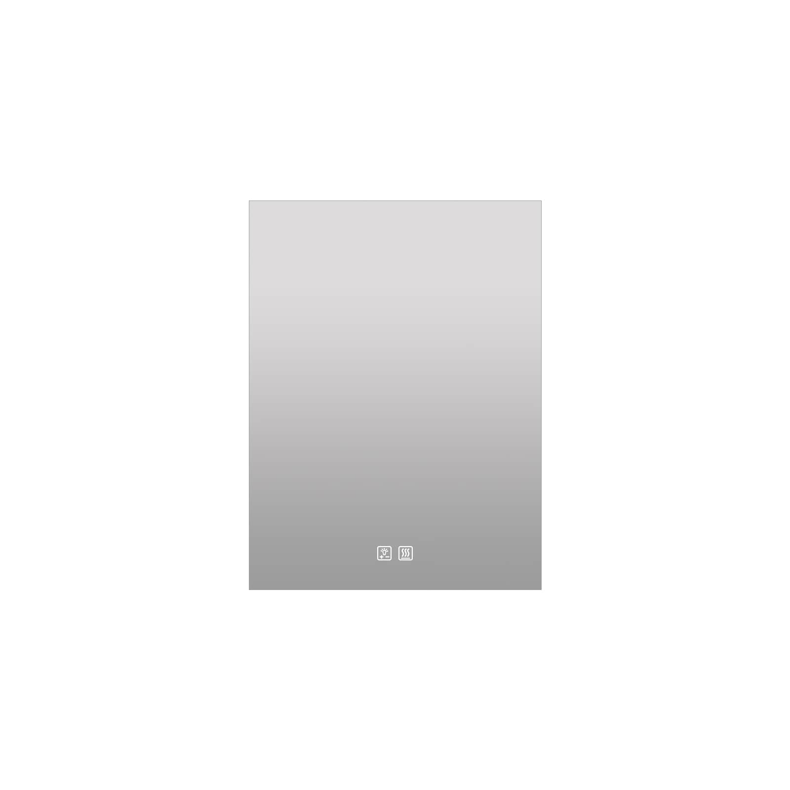 FurniFusion MA042430TD-OL 24-in x 30-in Polished Frameless Rectangle Dimmable LED Lighted Fog Free Bathroom Vanity Mirror ( Silver )