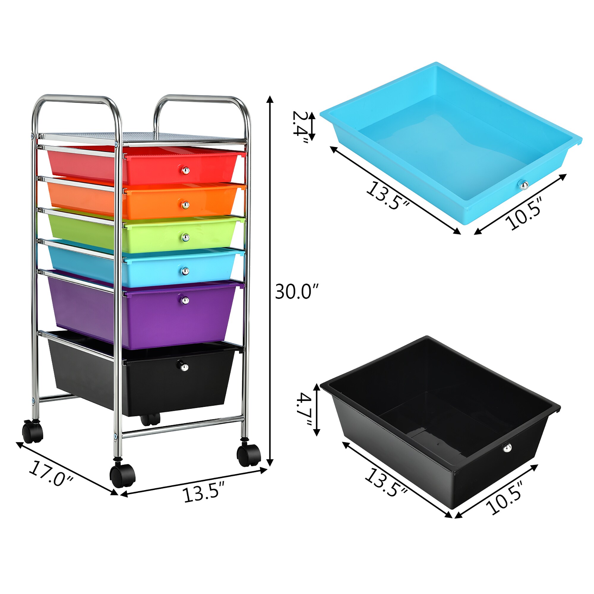 Costway HW53824MT Office-Carts - View #3