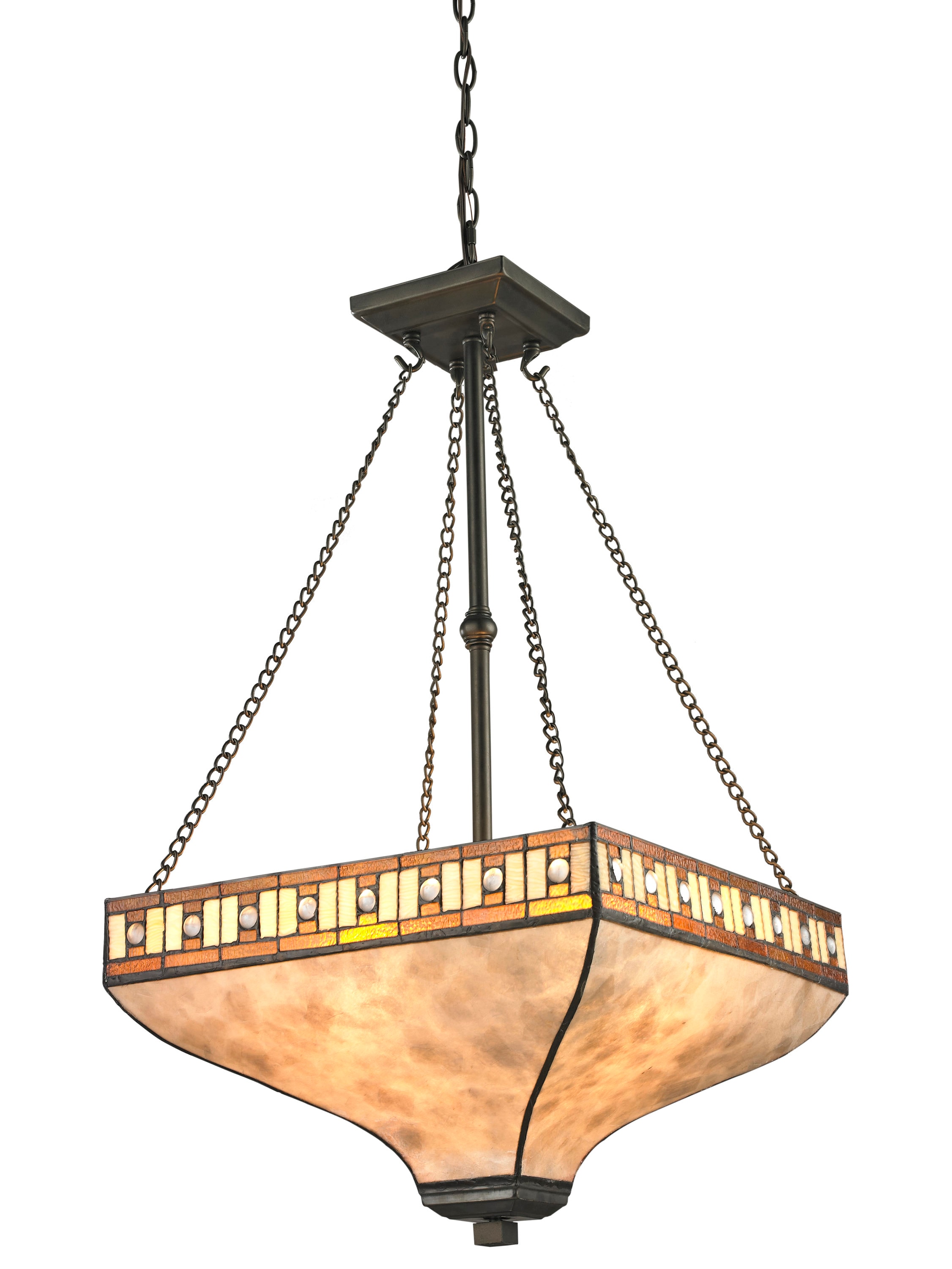 Z-Lite Z17-52P Crimson 3-Light Java Bronze Modern/Contemporary White Glass Cone Hanging Pendant Light