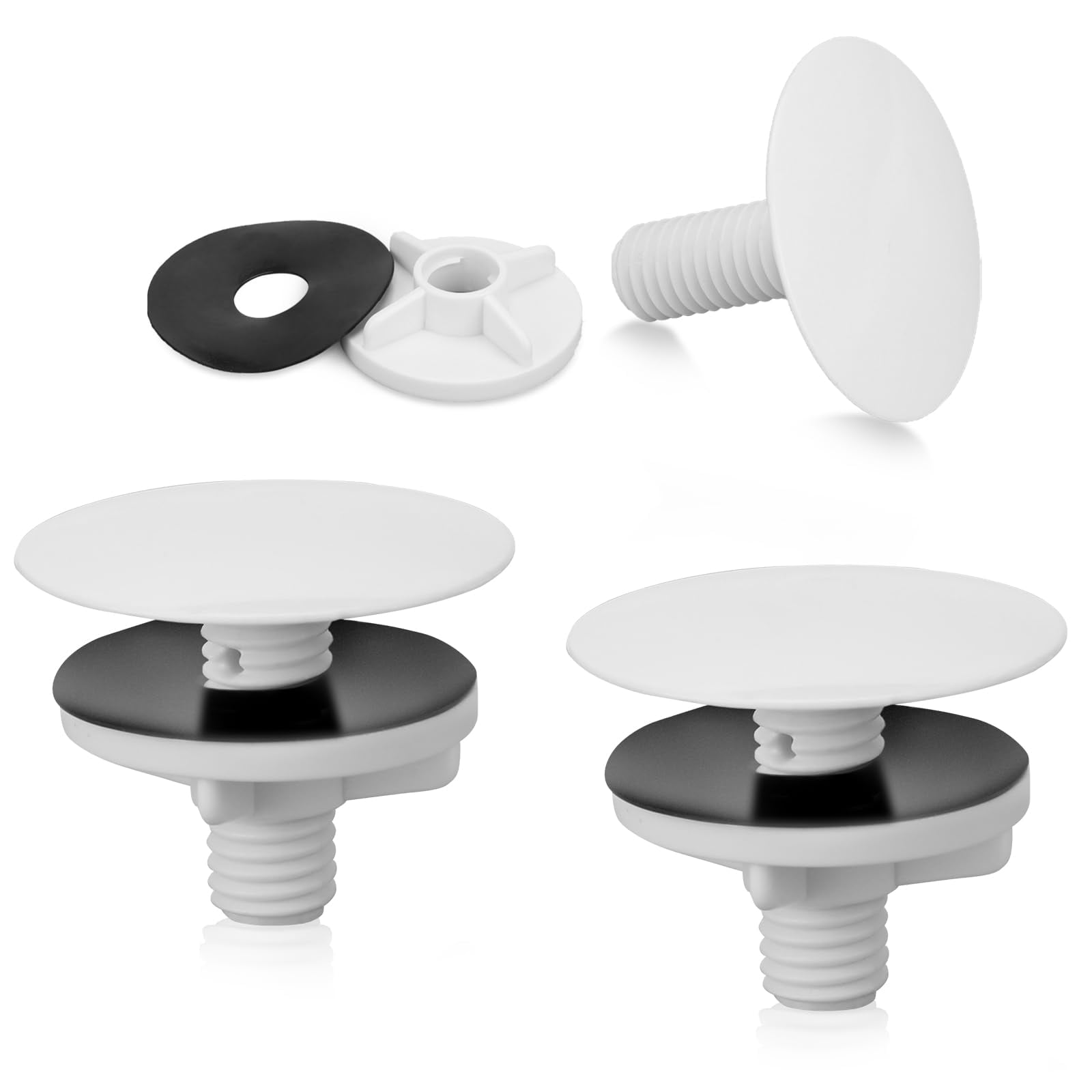 Phyfalip  3 Pcs Sink Hole Covers Caps Faucet Hole Cover White Kitchen Sink Plug Kitchen Sink Caps for Tap Holes Plate Stopper Cover Blanking