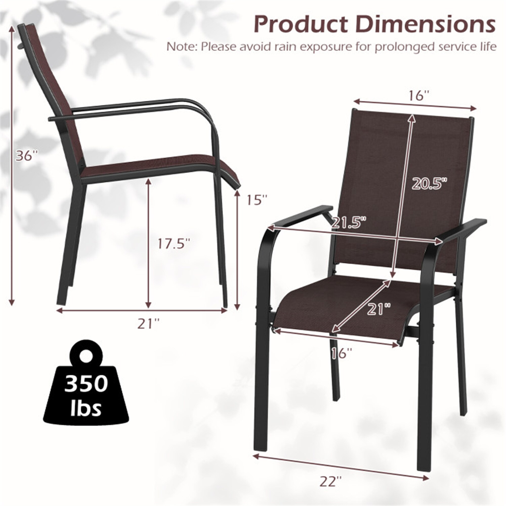 BABOOM BOM-P256422A-OR Patio-Chairs - View #3