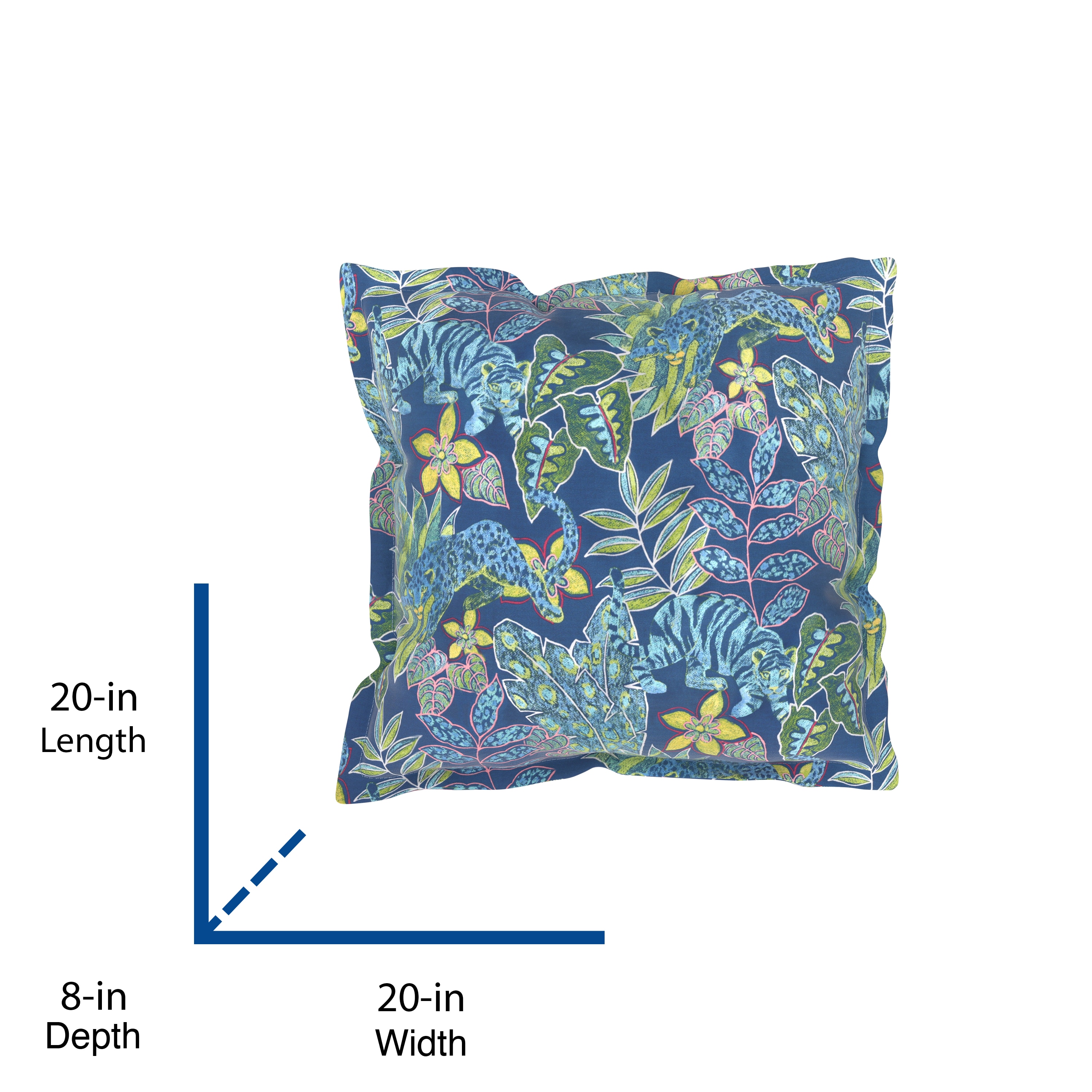 allen + roth Floral Leopard Square Floral Throw Pillow at Lowes.com