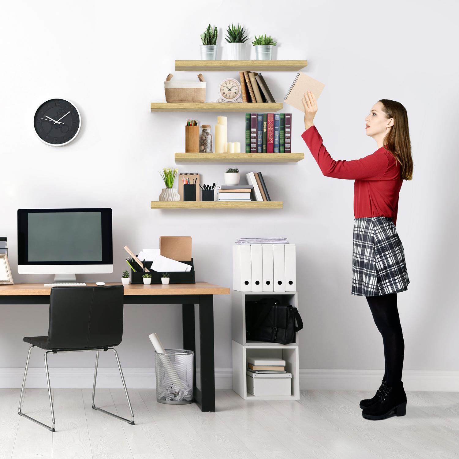 SORBUS WD-FLT4-MPW Wall-Mounted-Shelving - View #6