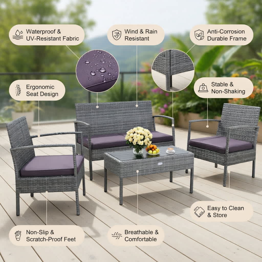 Choco Moon 5357740124158 Patio-Conversation-Sets - View #2