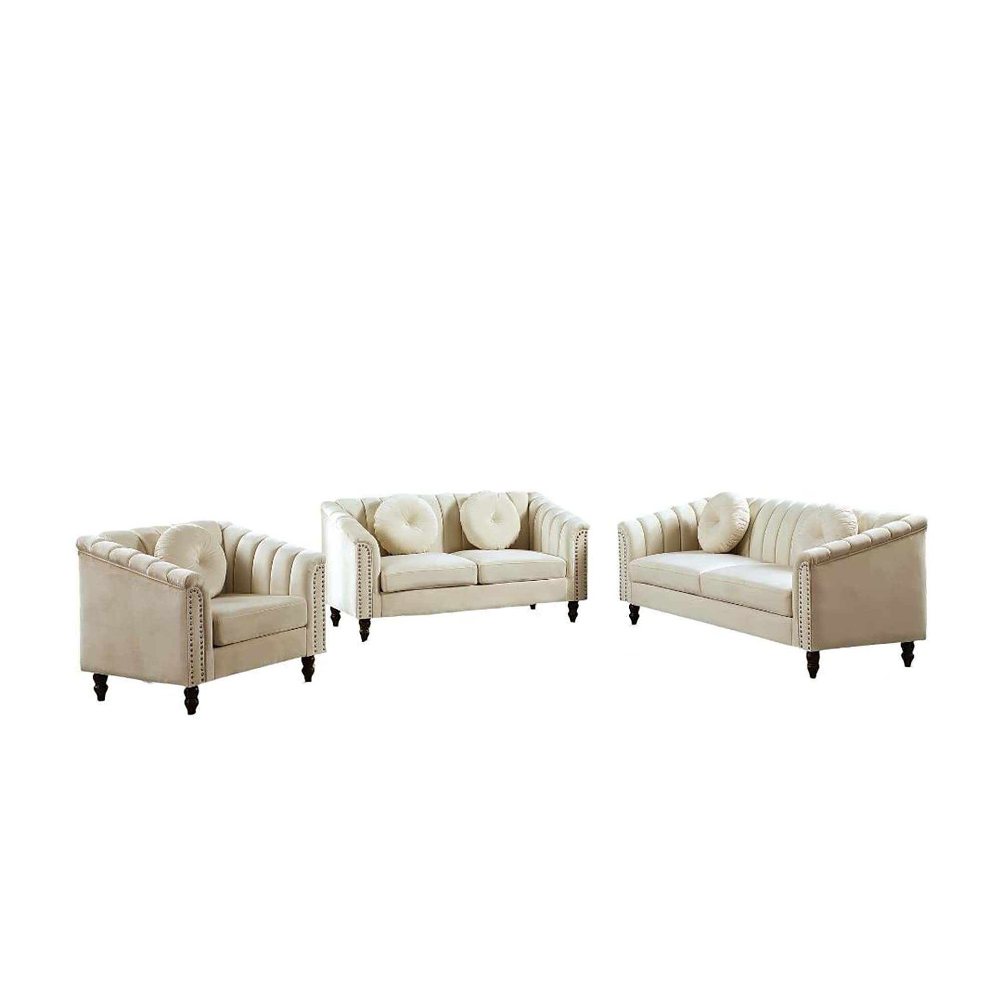 Clihome 45-in W Modern Beige 6+seats Sectional