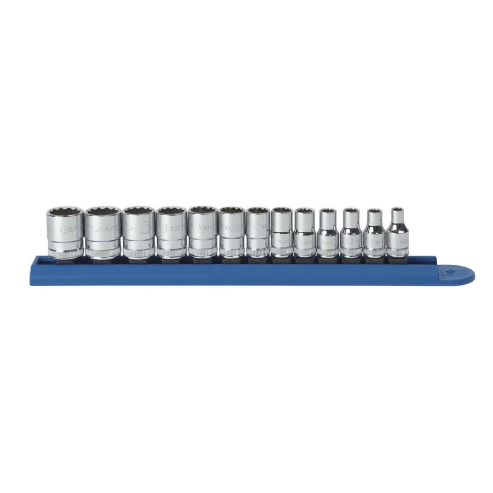 GEARWRENCH 80306 13-Piece Metric 1/4-in Drive 12-point Set Shallow Socket Set