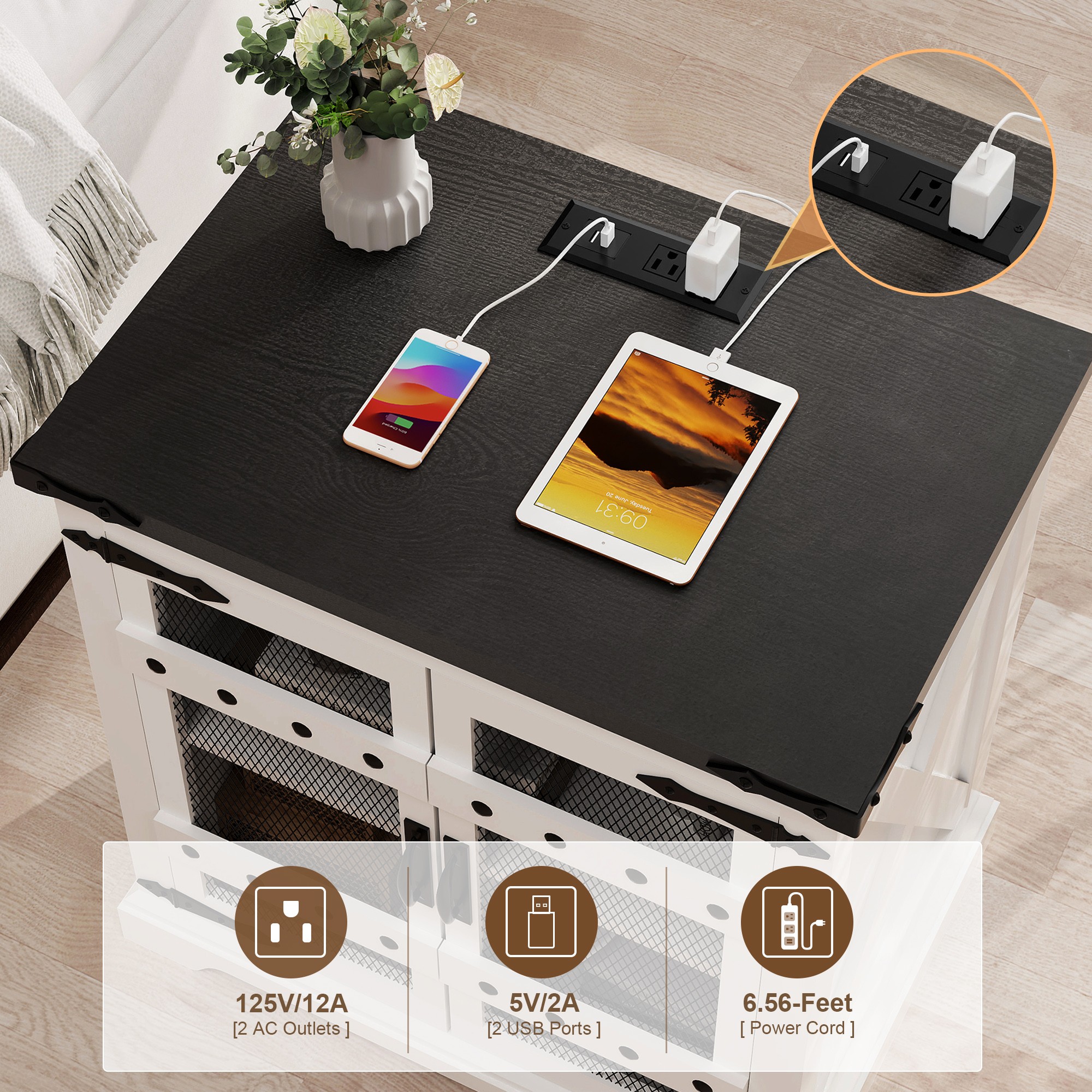 LTMATE LSAP022-WH End-Tables - View #3