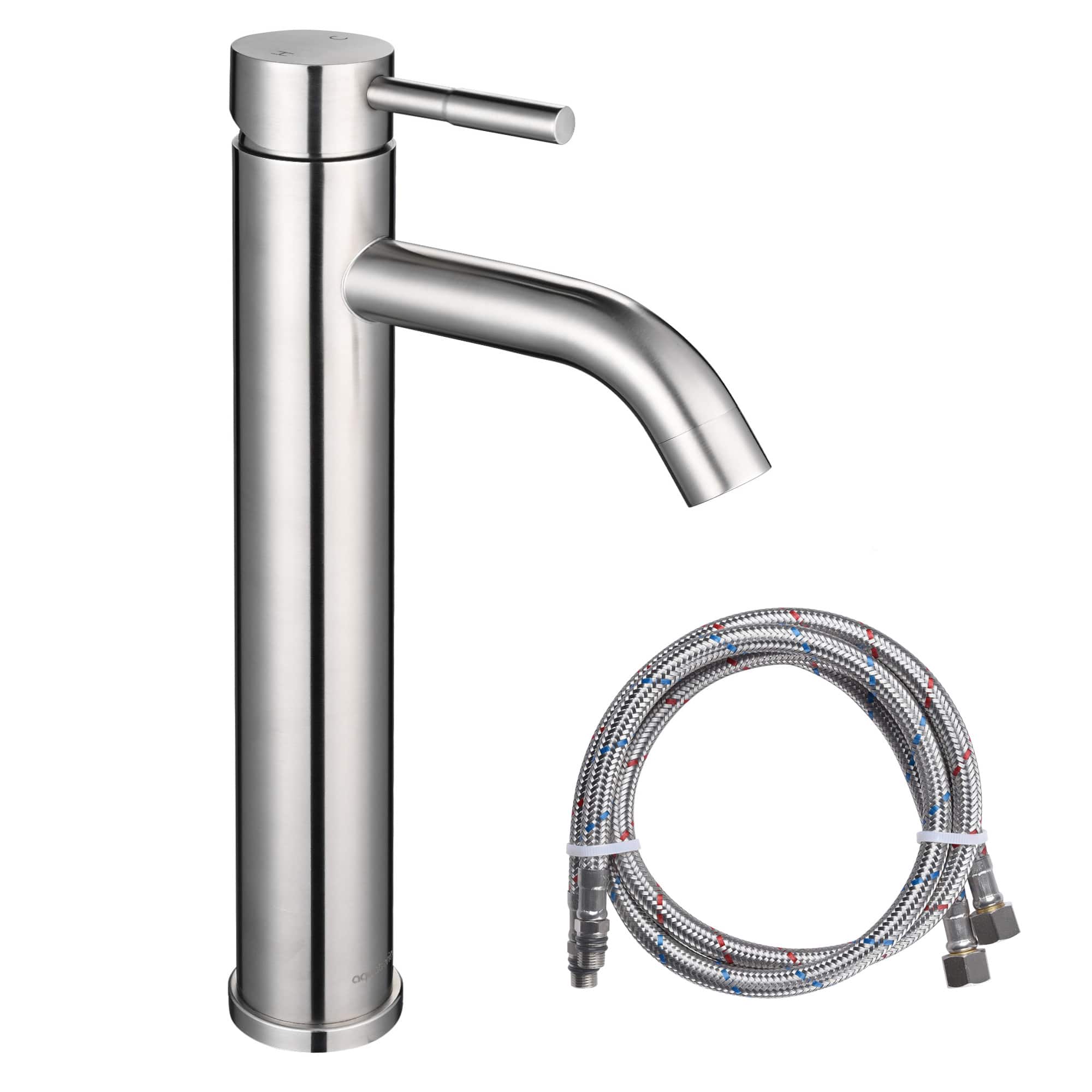 Yescom 81FH1001-12-8-BN-LO Single Handle Bathroom Faucet 12 inch Tall Faucet Brushed Nickel (CUPC NSF)