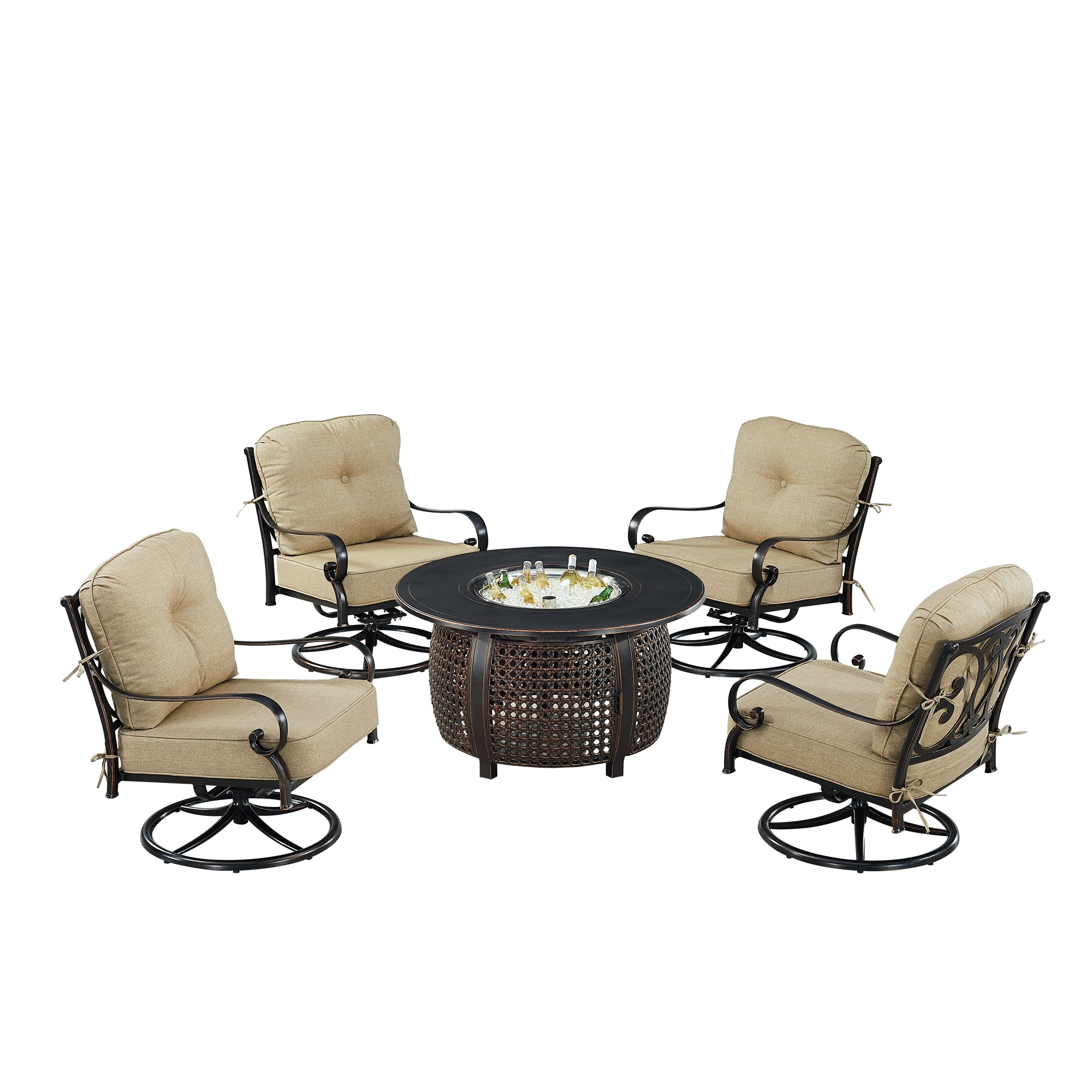 Oakland Living POPPY4CHCLIFFTNCUIBA Patio-Conversation-Sets - View #4