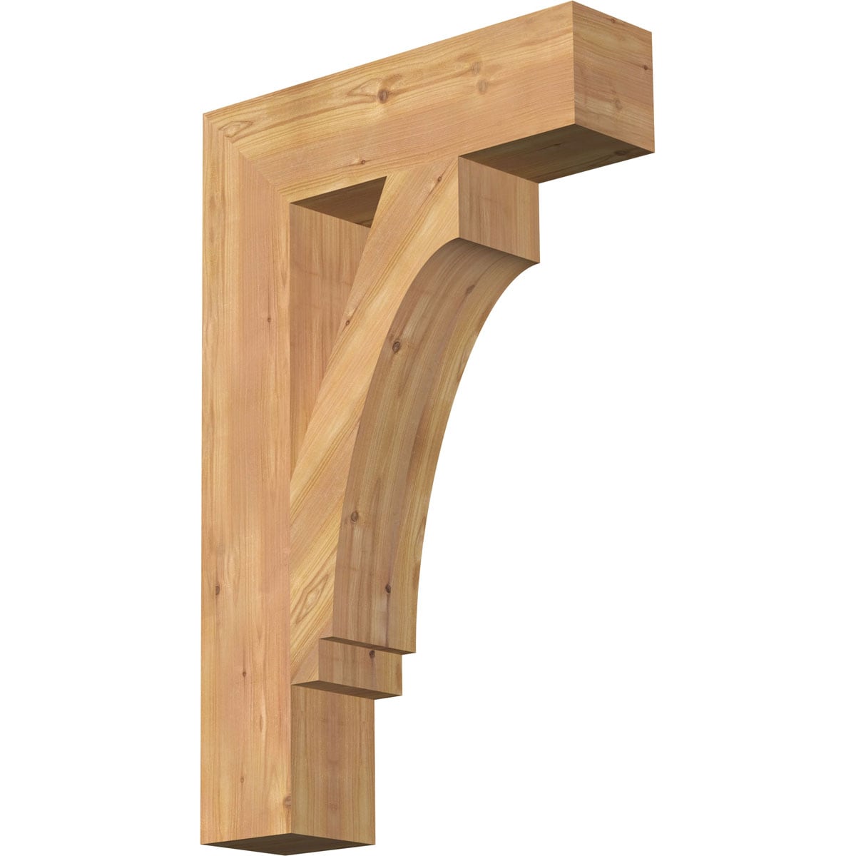 Ekena Millwork BKT06X22X34IMP05SWR Imperial Block Smooth 5-1/2-in x 22-in x 34-in Western red cedar Brown Wood Standard bracket
