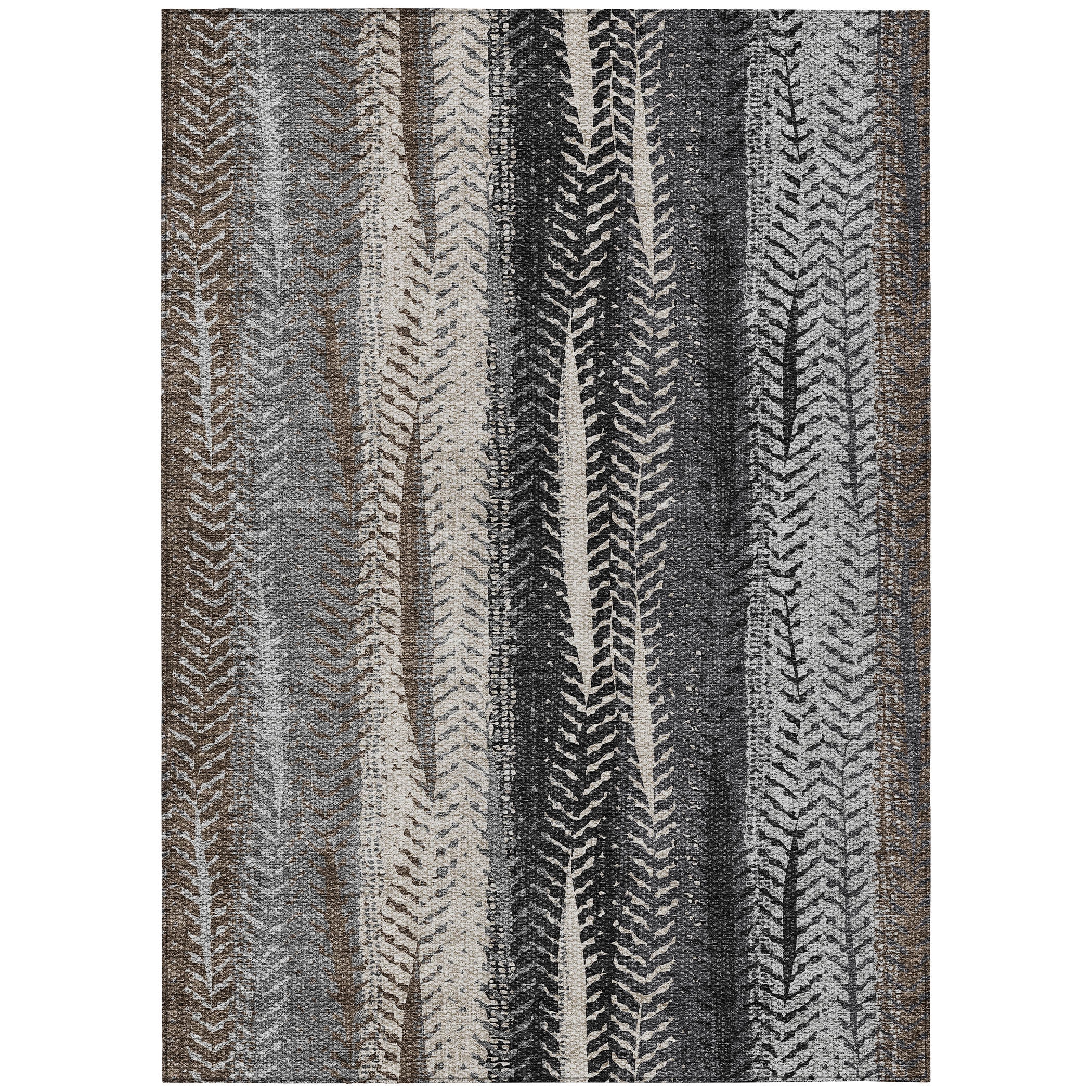 Addison Rugs ACN693BR8X10 Chantille ACN693BR 8 x 10 (ft) Polyester Brown Rectangular Indoor/Outdoor Geometric Machine washable Area rug