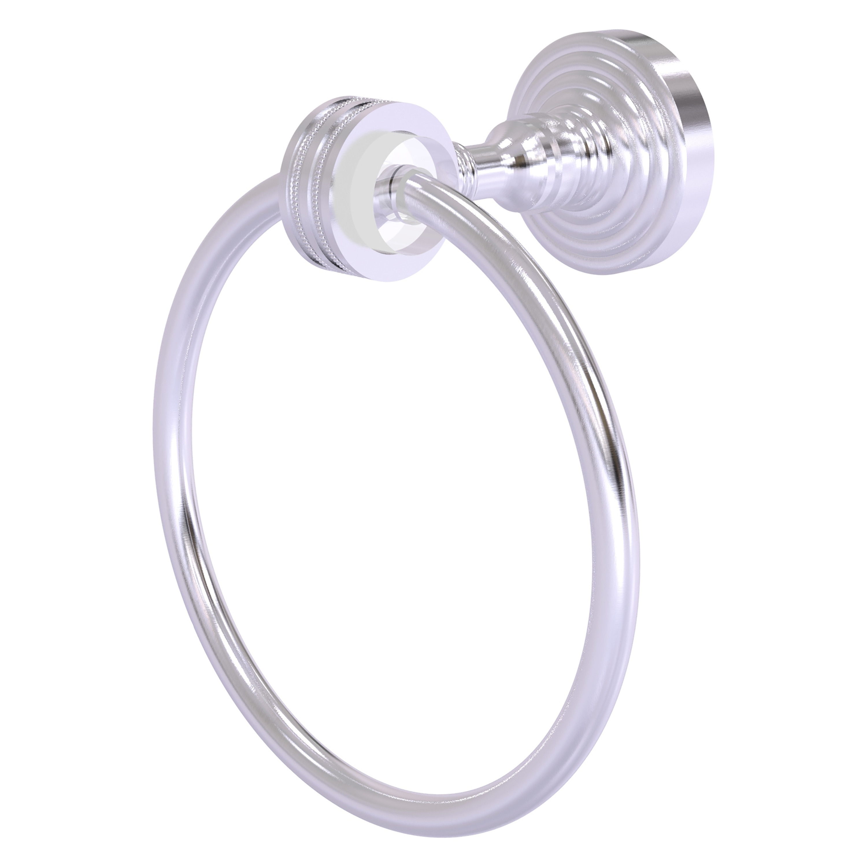 Allied Brass PG-16D-SCH Pacific Grove Satin Chrome Wall mount Single Towel Ring