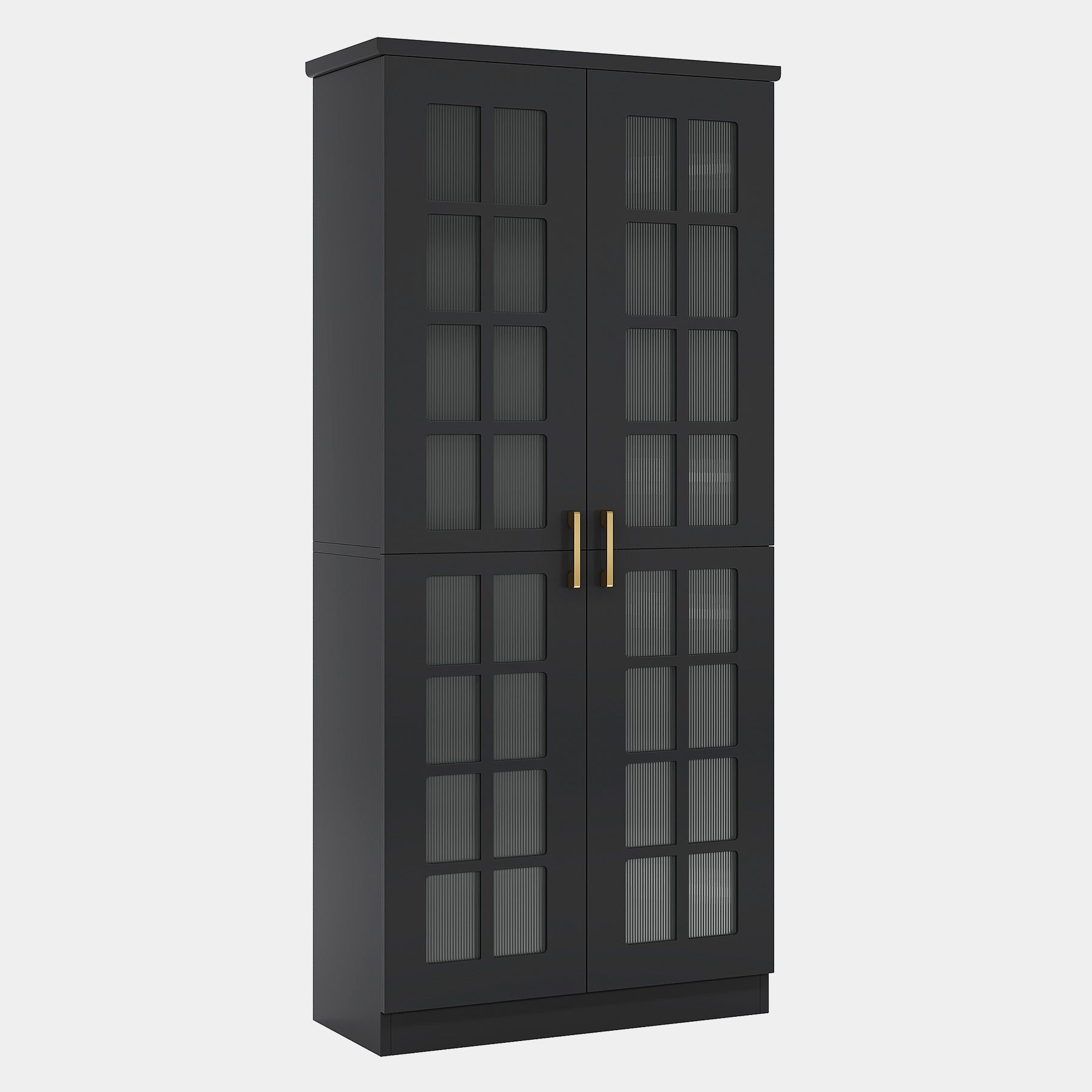 Slickblue 70.87 in H 8-Tier Up to 32 Pairs MDF Acrylic Door Shoe Storage Cabinet for Entryway Hallway Closet Narrow Vertical Shoe Organizer Multiple Color Options