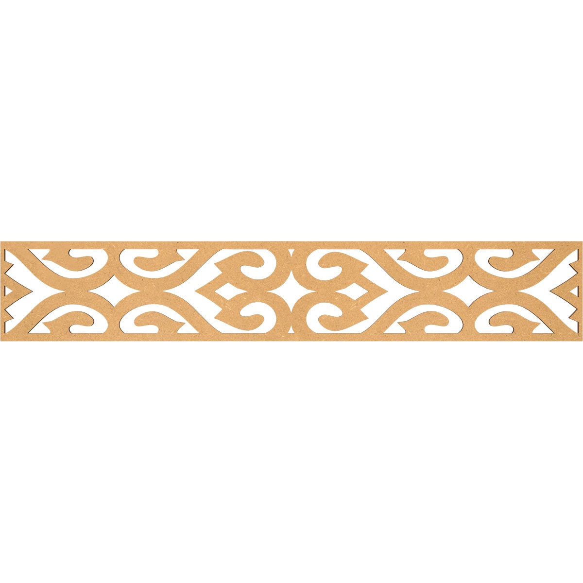 Ekena Millwork MLDA08X46KEEMF Keene Fretwork Flat Trim 8-in x 3.89-ft Brown Unfinished 2157726 Pierced Wall Panel Moulding