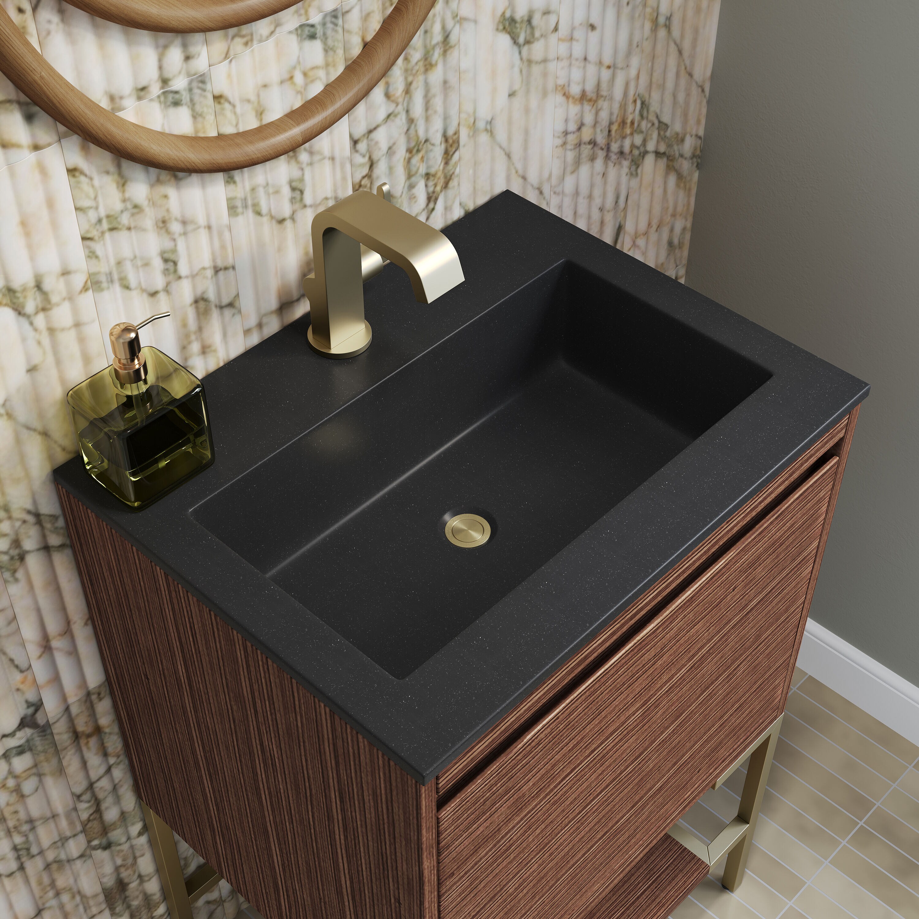 James Martin Vanities 805-V23.6-W-CB-CH Bath-Vanity-Combo - View #5