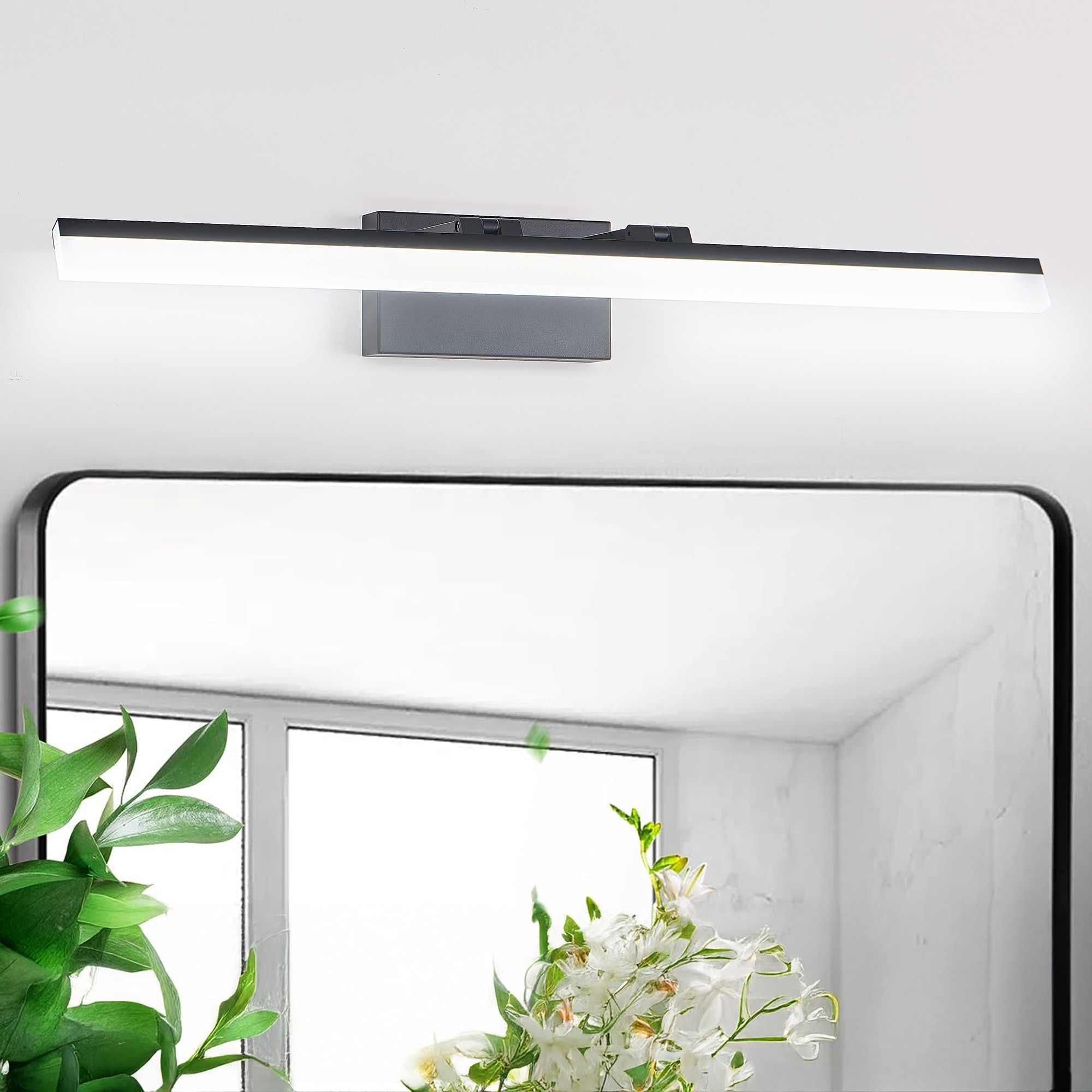 BABOOM BOM-4771ORDF Modern LED Bathroom Vanity Light 31.5-in 1 -Light Matte Black Integrated LED Modern/contemporary Vanity light