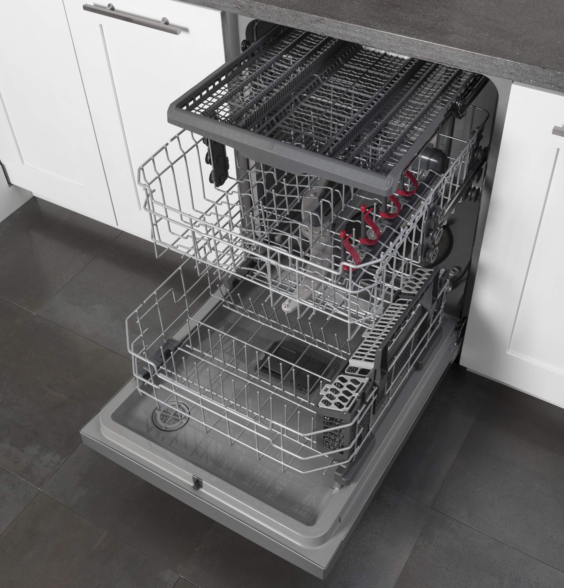 GE 24 in. Slate Front Control Built-In Tall Tub Dishwasher with Dry Boost,  3rd Rack, and 47dBA GDF650SMVES - The Home Depot