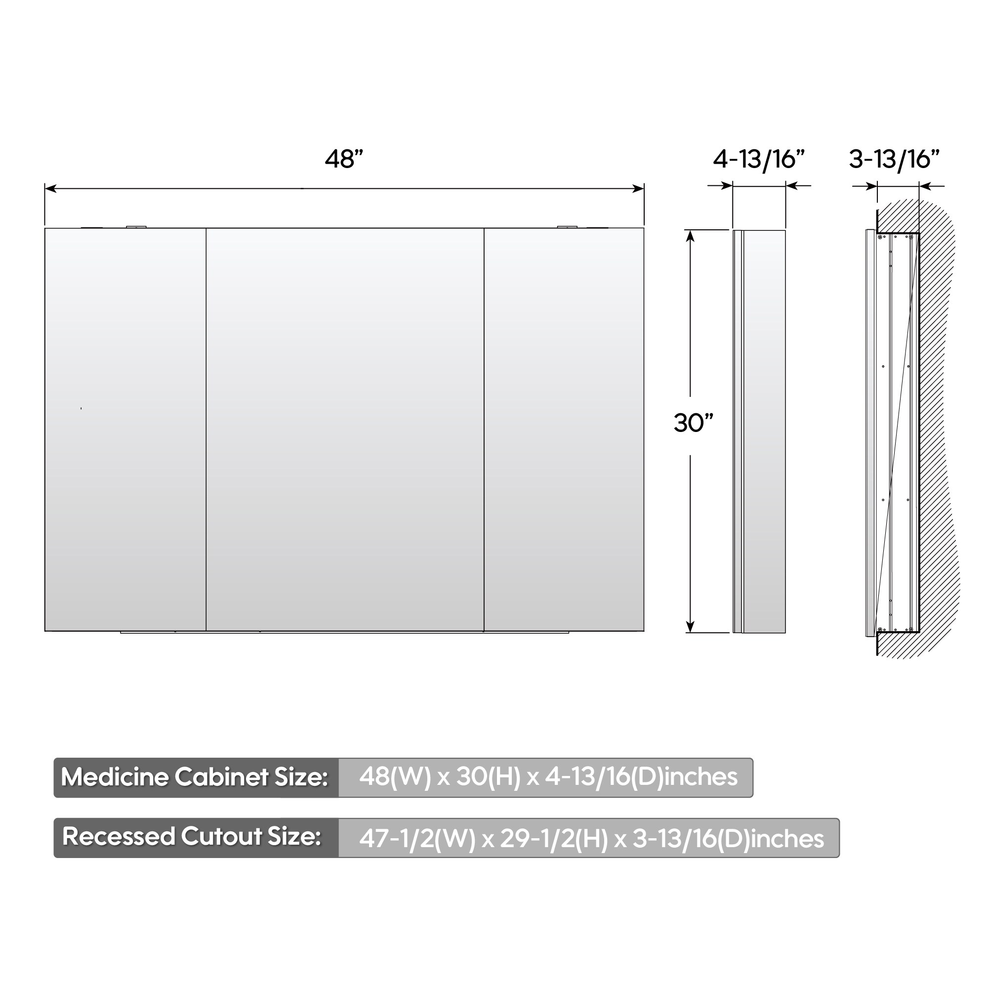 Forclover MRW-JG4830R Bathroom-Medicine-Cabinets - View #5