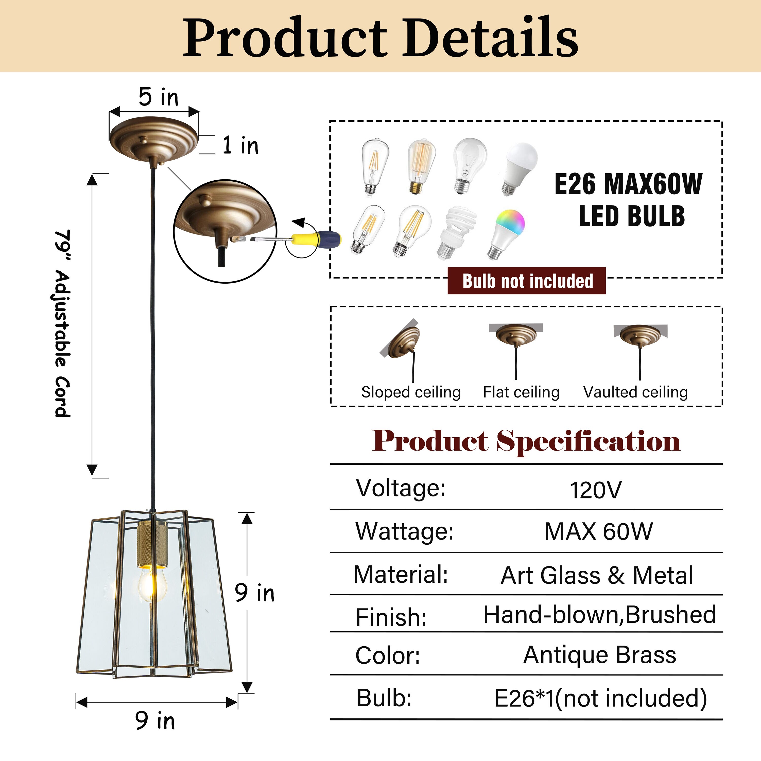 AloaDecor Lighting 7008D50BBZ b090015 - View #3