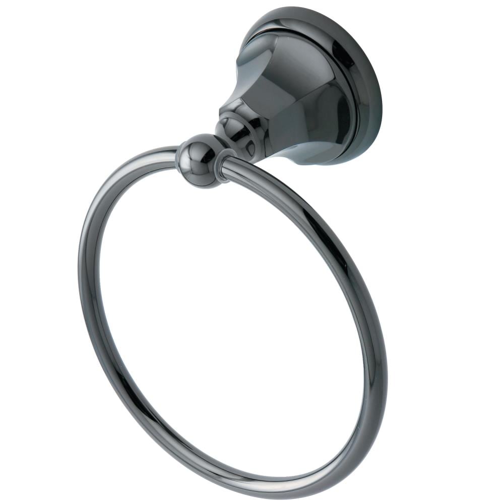 Black Stainless Steel Kingston Brass BA1164BK Water Onyx 6 inch Towel Ring