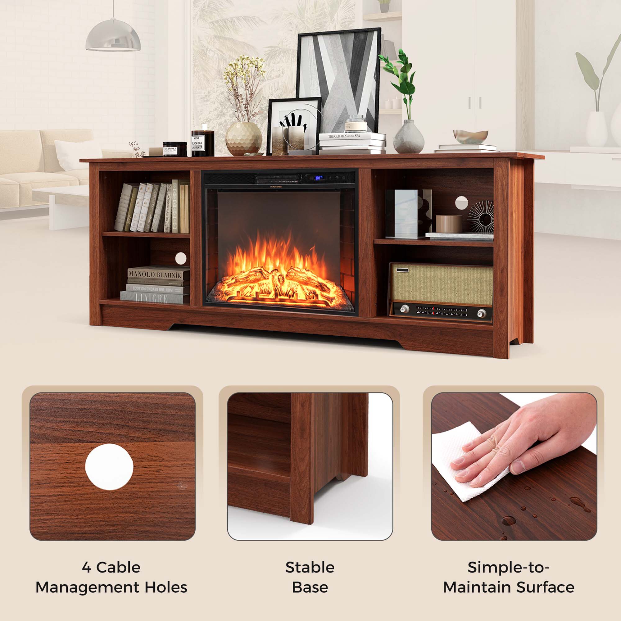 Costway HCST00946 Electric-Fireplaces - View #6