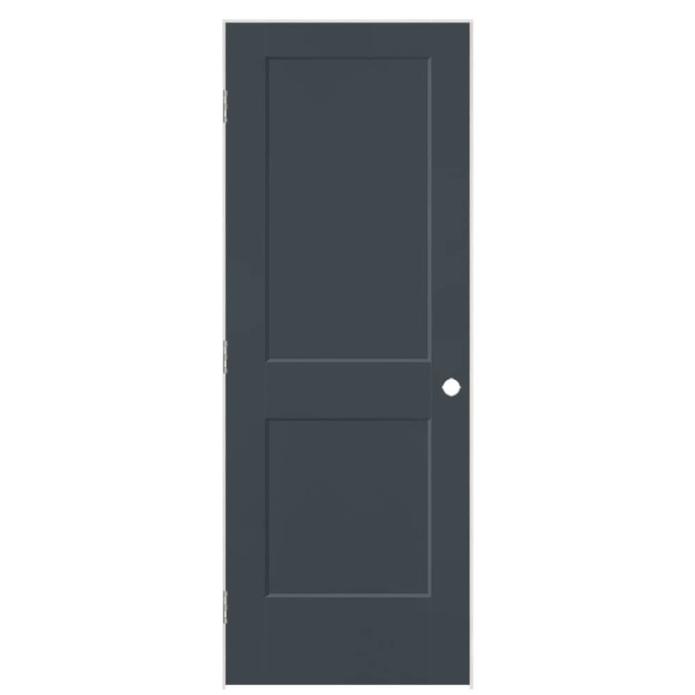 Masonite 32-in x 80-in Slate Hollow Core 2-panel Square Right Hand Smooth Prefinished Molded Composite Flat Jamb Single Prehung Interior Door in Gray -  826299