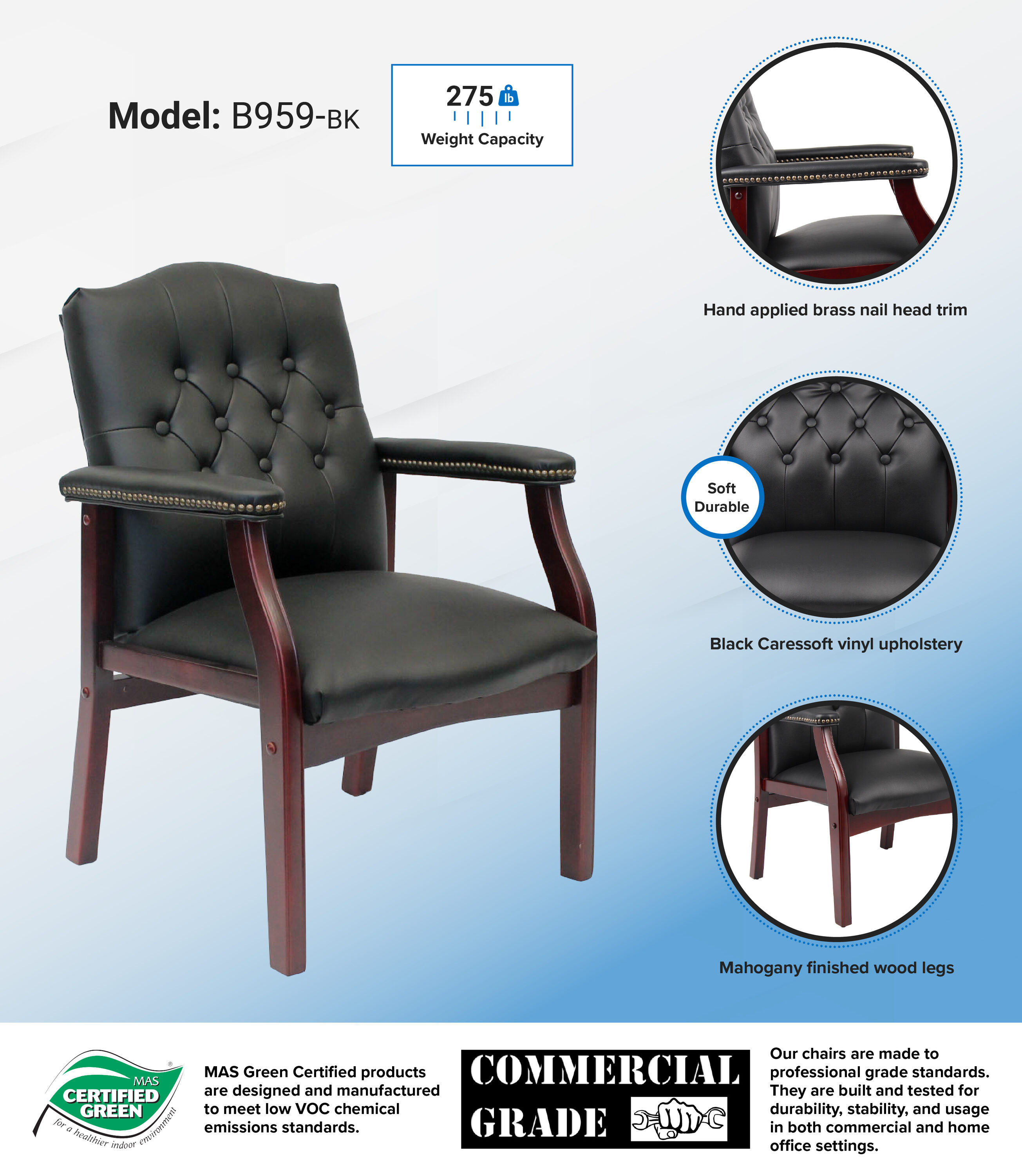 Boss Office Products B959-BK Office-Chairs - View #8