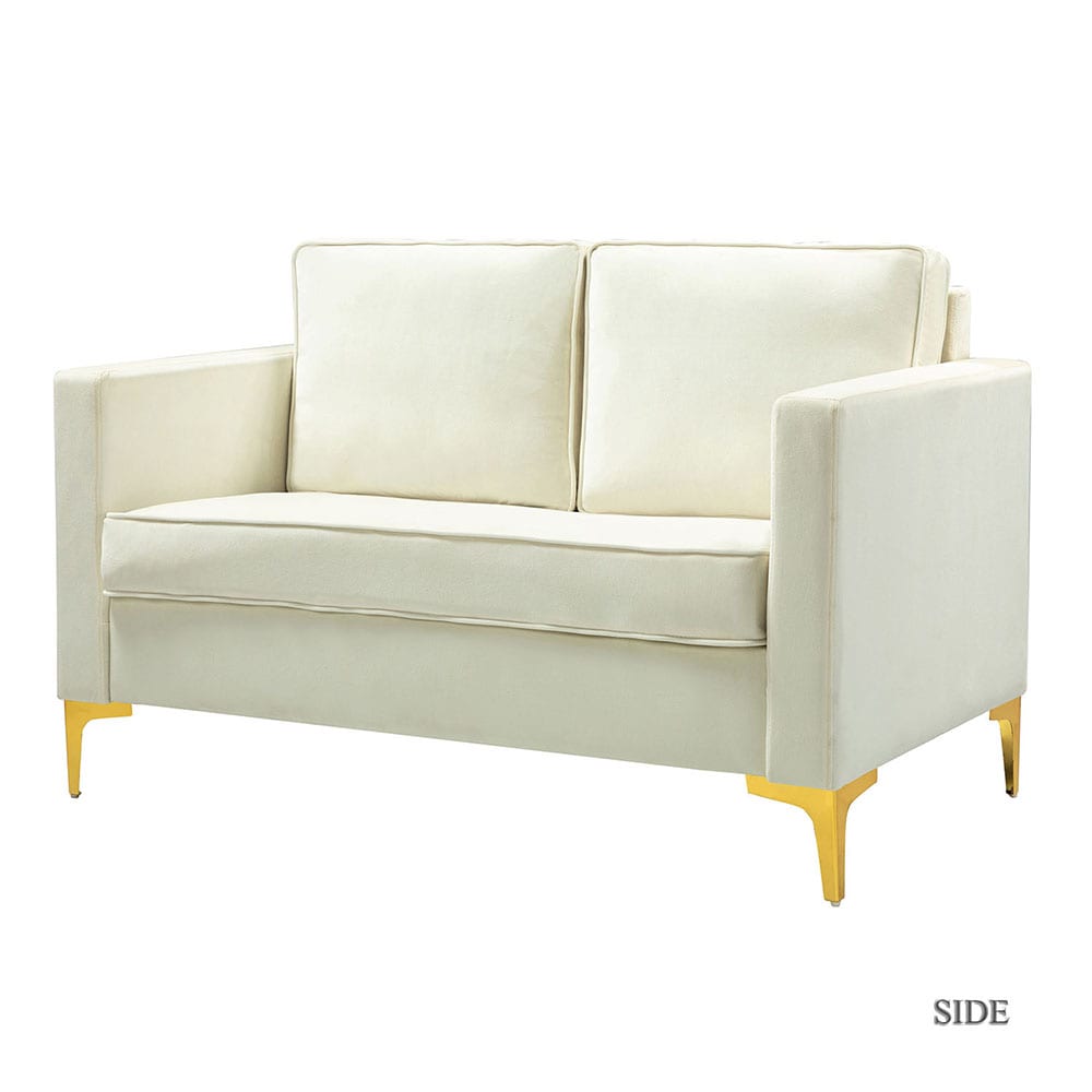 14 Karat Home SFMSY0083-IVORY 44.5-Inches Casual IVORY Settee