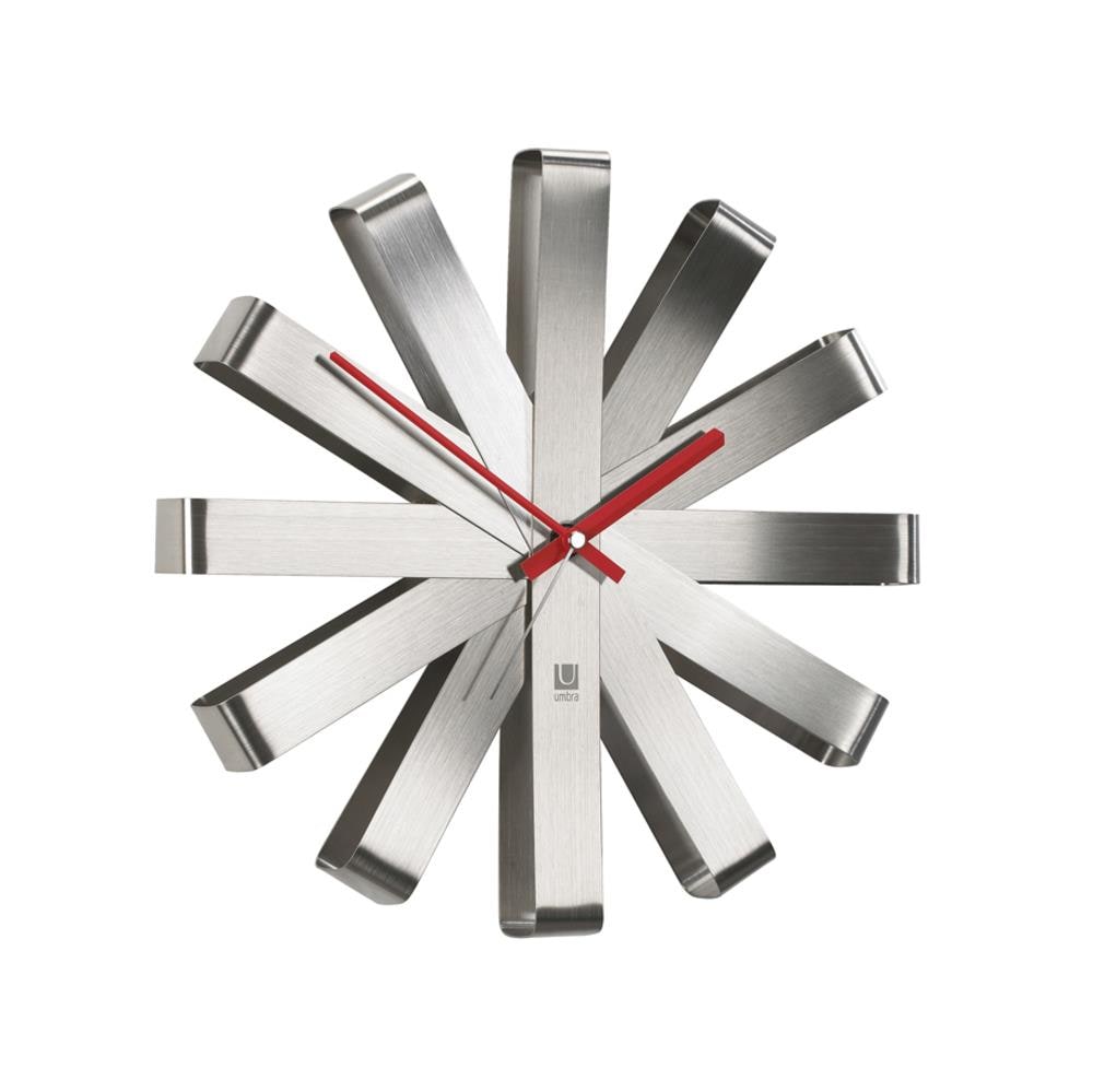 Umbra 118070-590 Ribbon Nickel Clock Digital Round Traditional