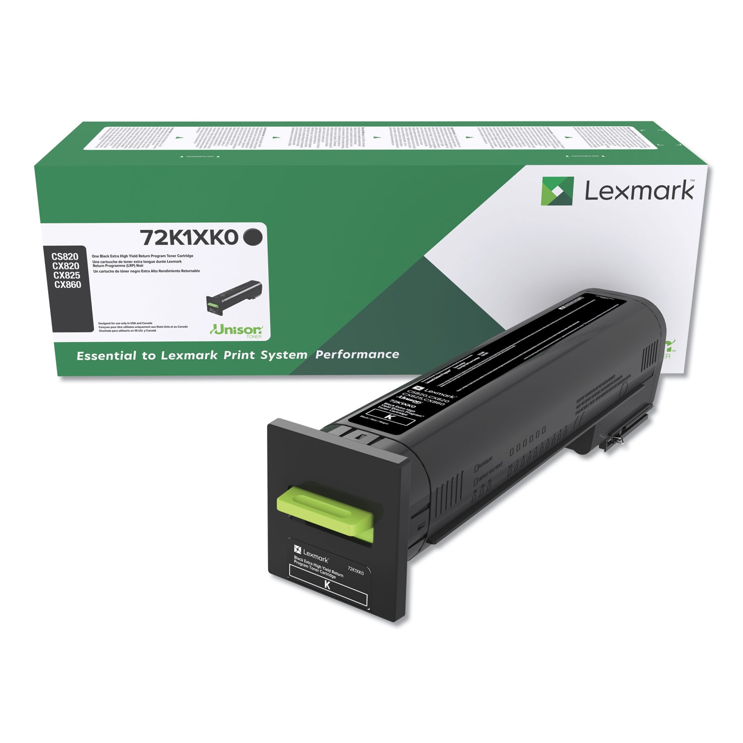Lexmark 72K1XK0 Return Program Unison Extra High-Yield Toner 33000 Page-Yield Black