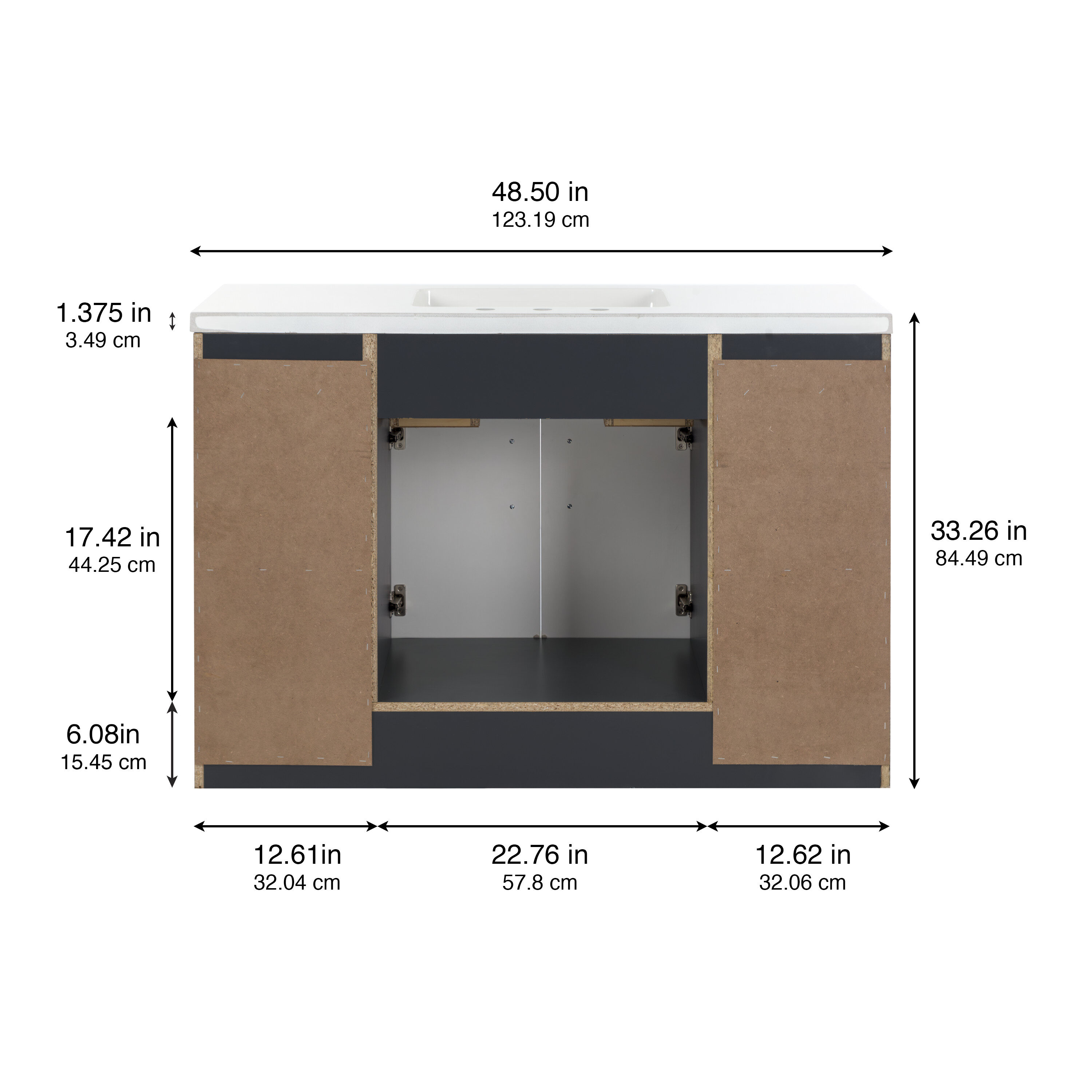 Style Selections LW24W48P2-DB Bath-Vanity-Combo - View #5