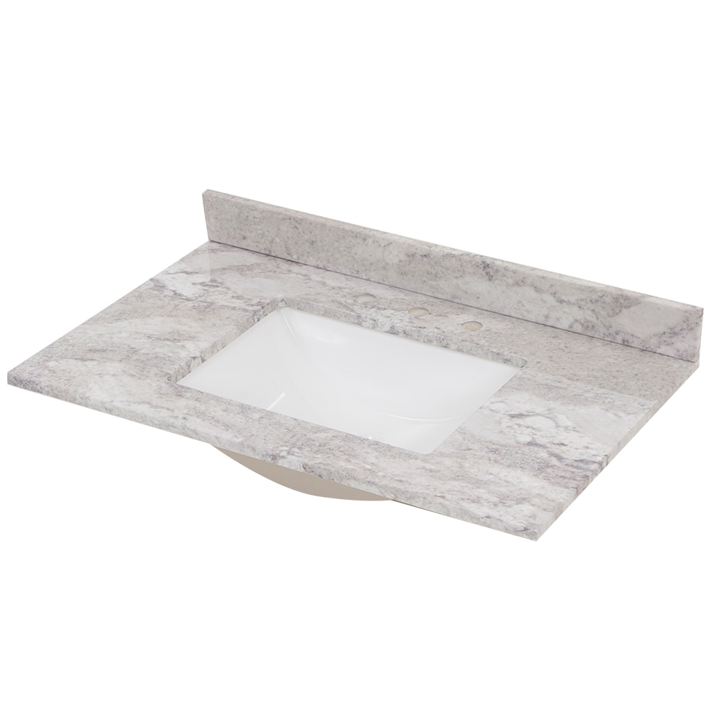 Style Selections Stone Effects 37-in x 22-in Solstice Cultured Marble ...